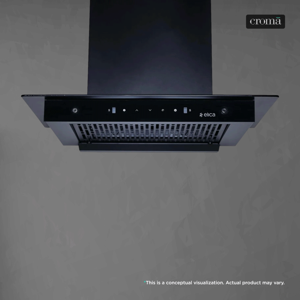 Elica flt fl 600 hac ltw ms nero 60cm 1500m3/hr ducted auto clean wall mounted chimney with motion sensor (black)