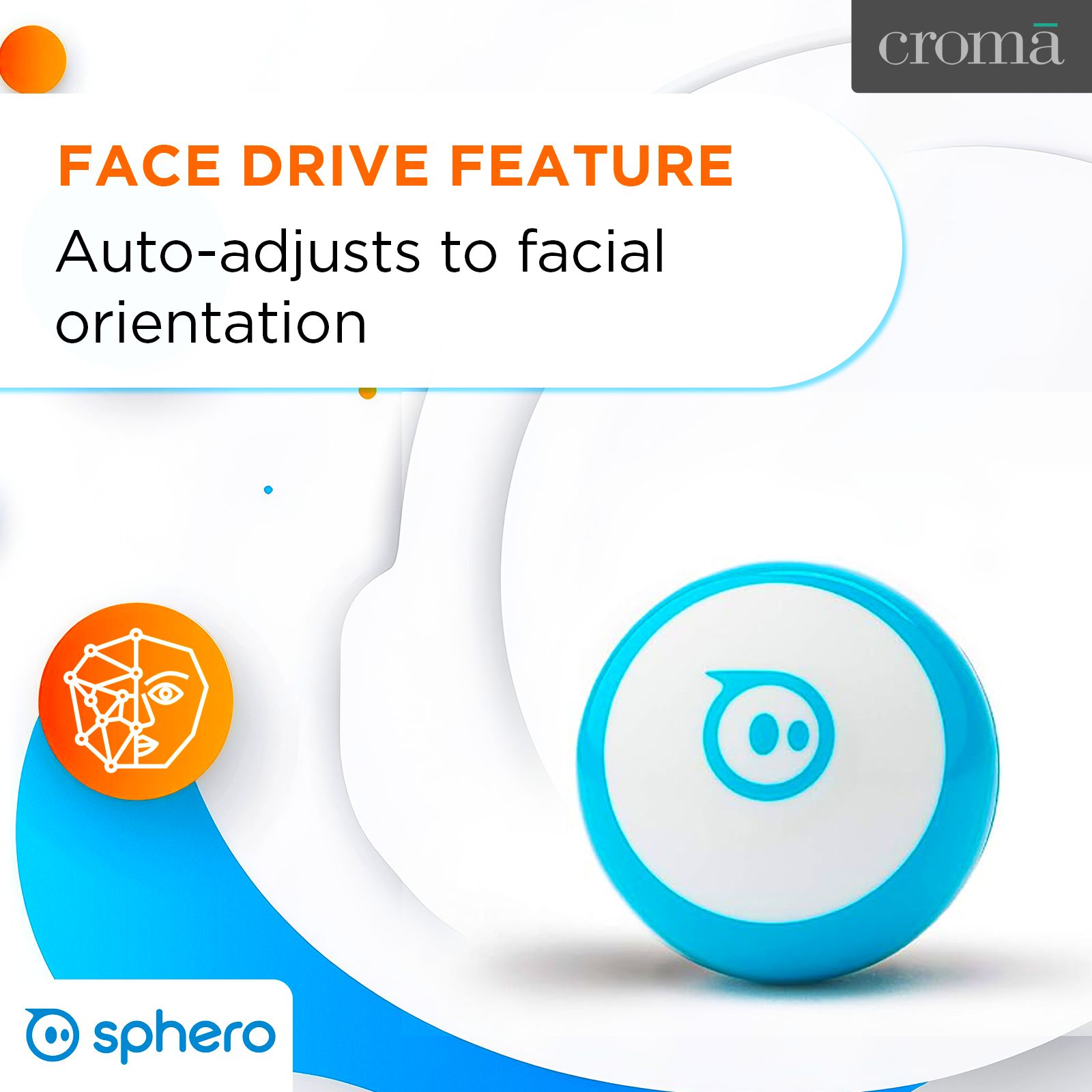 sphero Mini App Controlled Robot Ball (M001BRW, Blue)