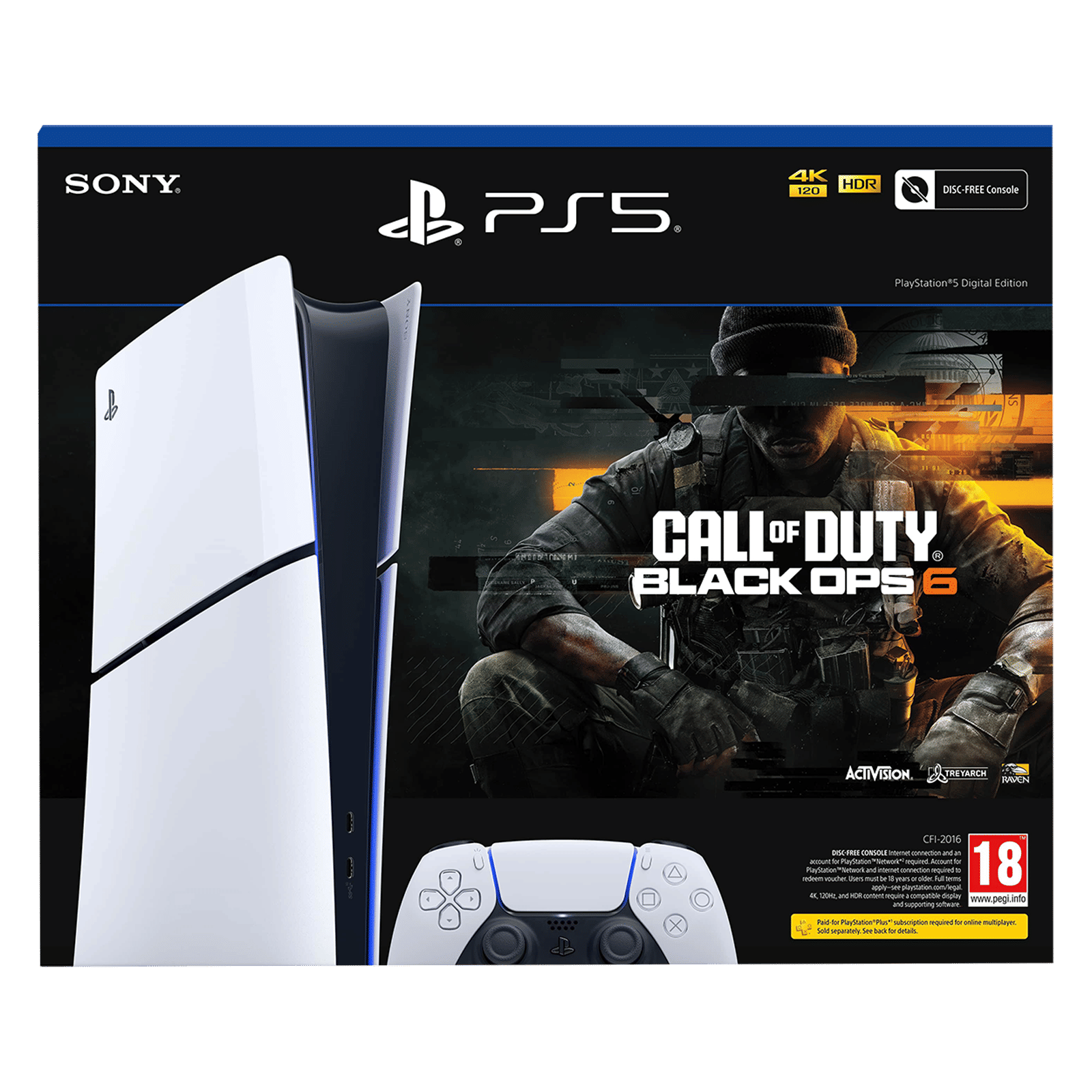 SONY PlayStation 1TB SSD Digital Slim Gaming Console With COD (White)