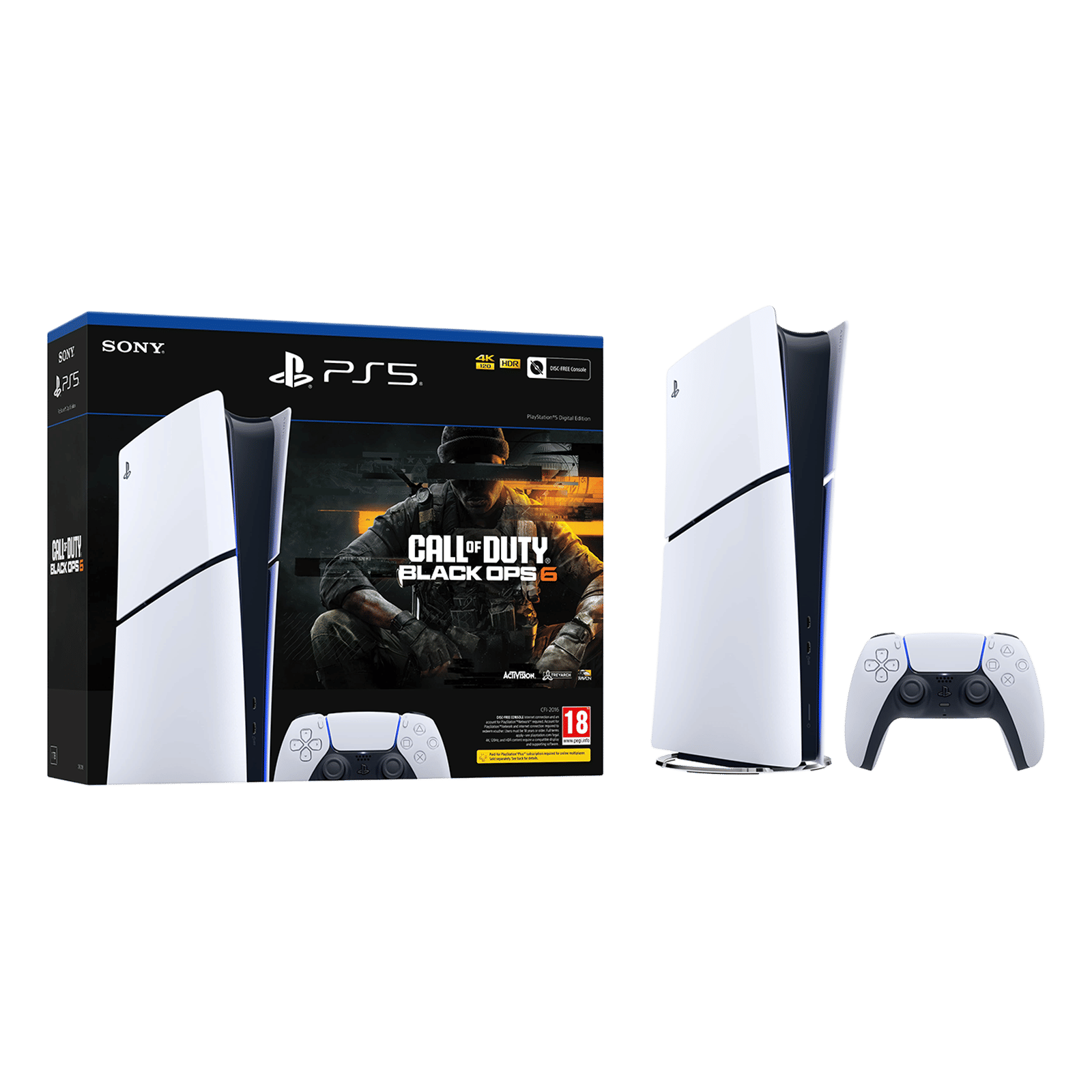 SONY PlayStation 1TB SSD Digital Slim Gaming Console With COD (White)