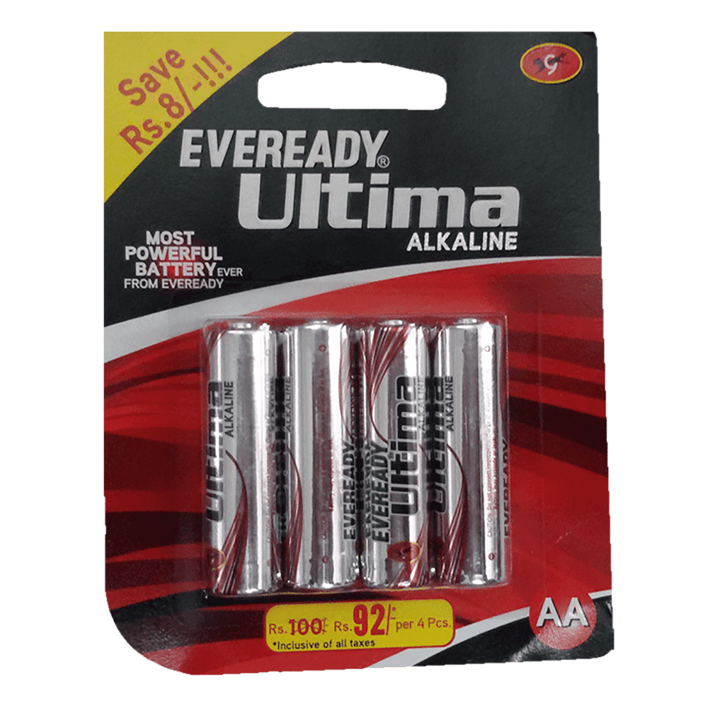 EVEREADY Ultima 2115 BP4 2100 mAh Alkaline AA Battery (Pack of 4)