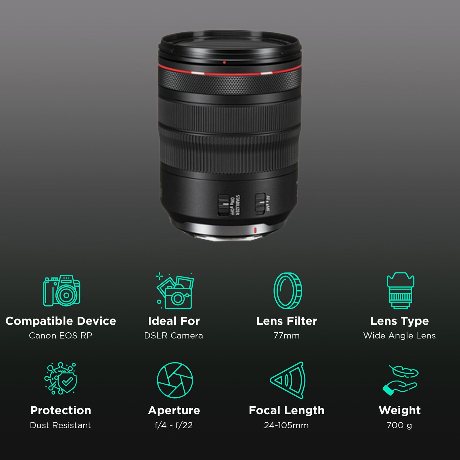 24 105mm Canon Rp Compatible Lenses Buy Canon RF 24-105mm F/22 F/4