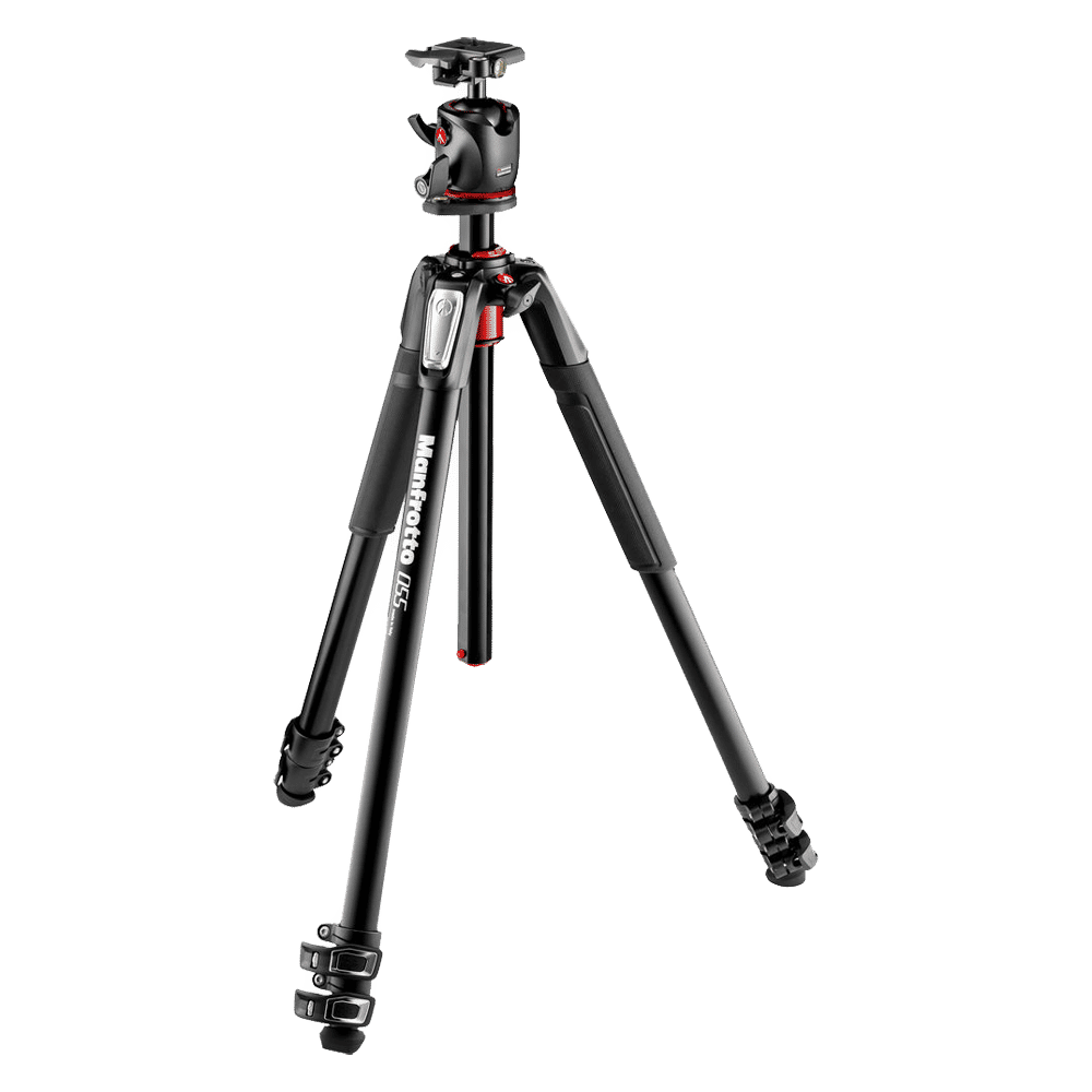 Manfrotto 55 181.5cm Adjustable Tripod for Camera (360 Degree Panoramic Rotation, Black)