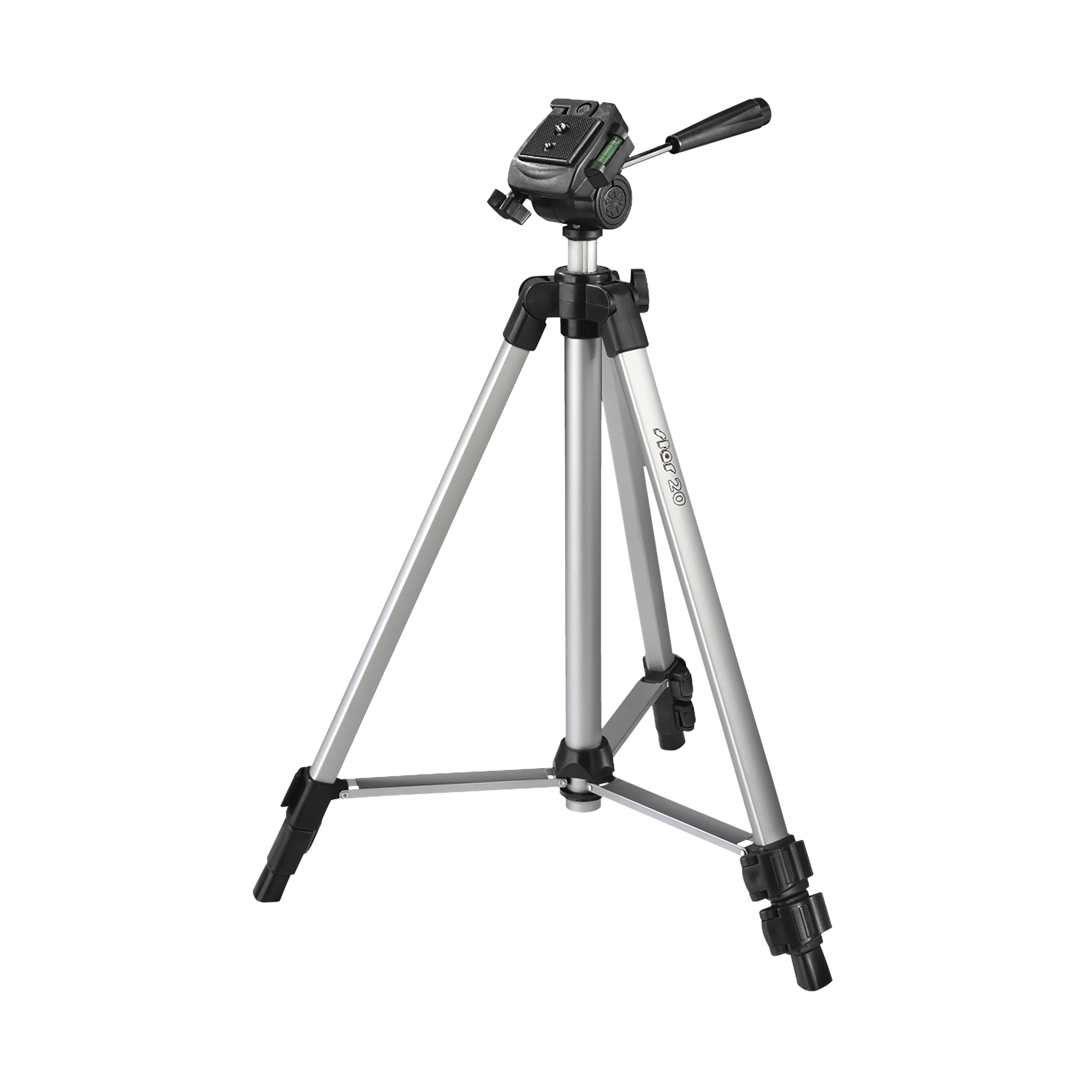 hama Star 20 125cm Adjustable Tripod for Camera (3D Tilt Head, Silver)