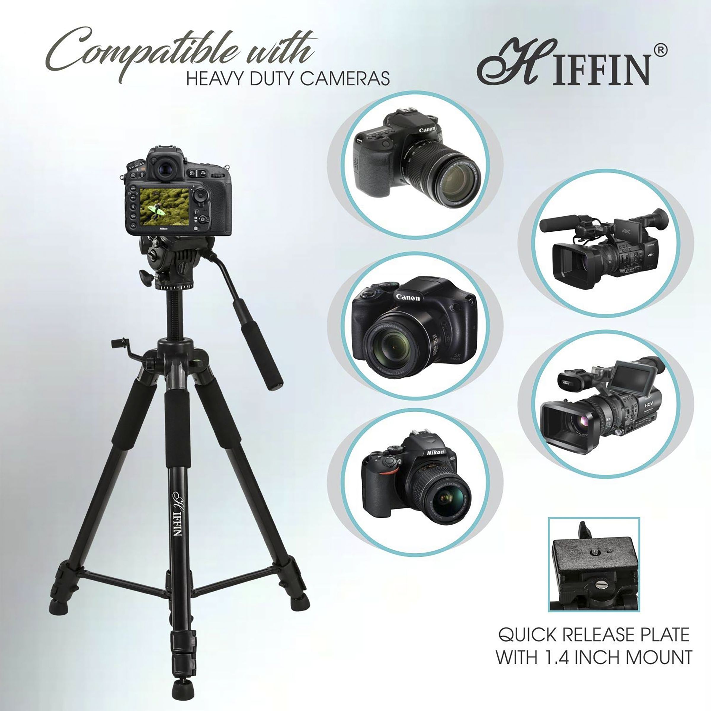 Buy HIFFIN HF-880 Adjustable Tripod for Camera (360