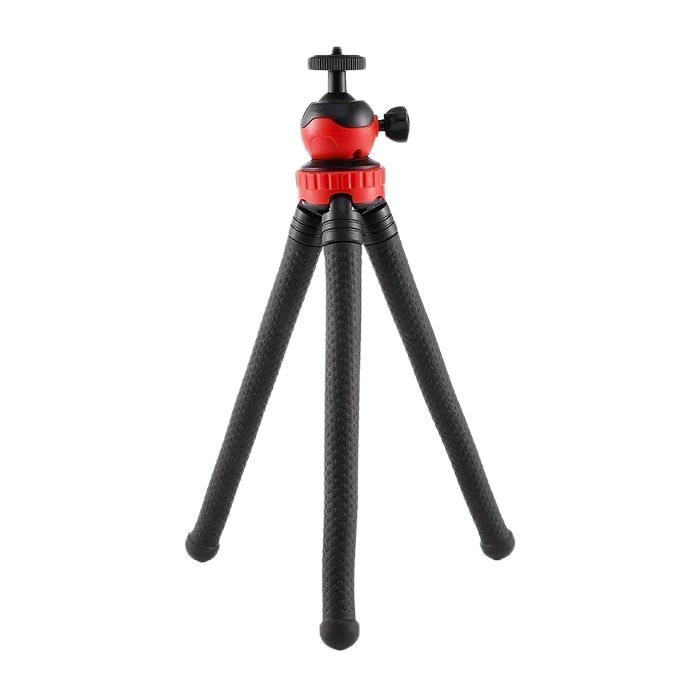 HIFFIN 31cm Adjustable GorillaPod for Mobile and Camera (360 Degree  Rotating Ball Head, Black/Red)