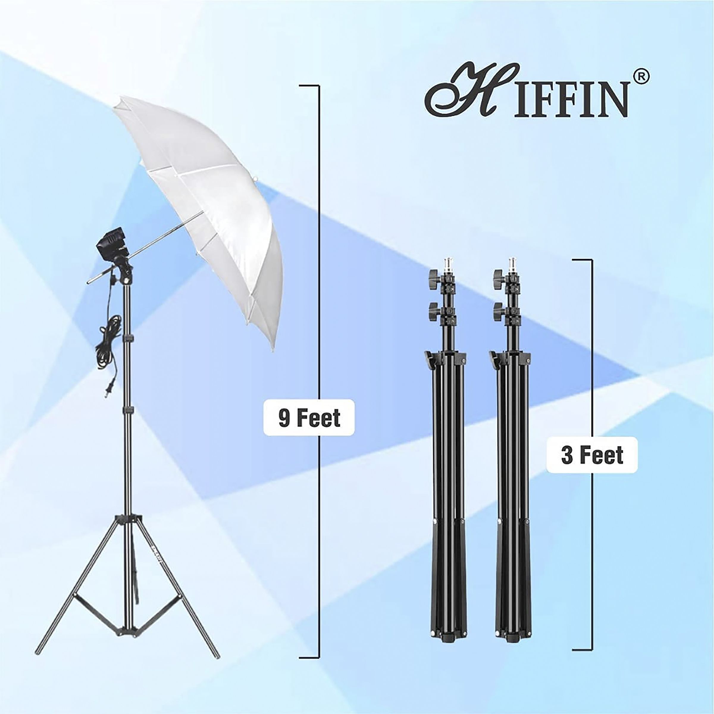 Buy HIFFIN E27 Studio Single Holder Umbrella Lighting Kit - Main Image