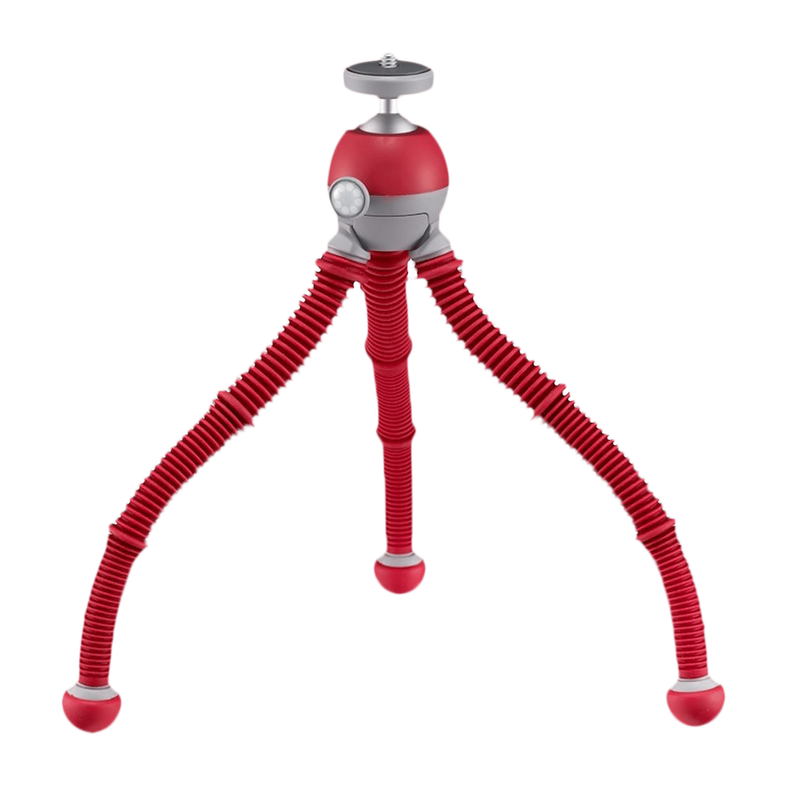 JOBY PodZilla 25cm Adjustable Tripod for Mobile and Camera (360 Degree GripTight, Red)