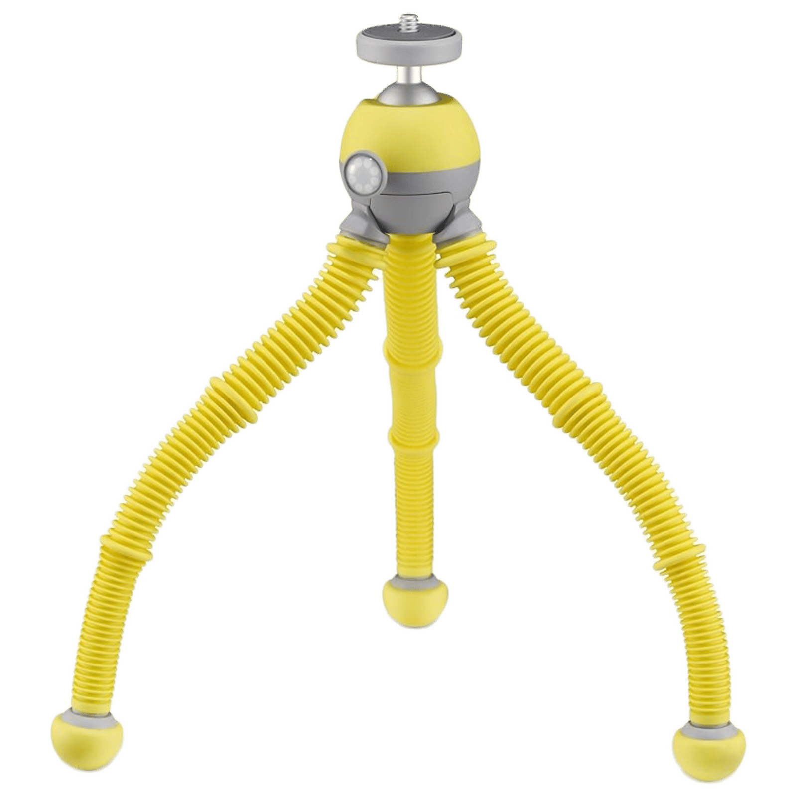 JOBY PodZilla 25cm Adjustable Tripod for Mobile and Camera (360 Degree GripTight, Yellow)