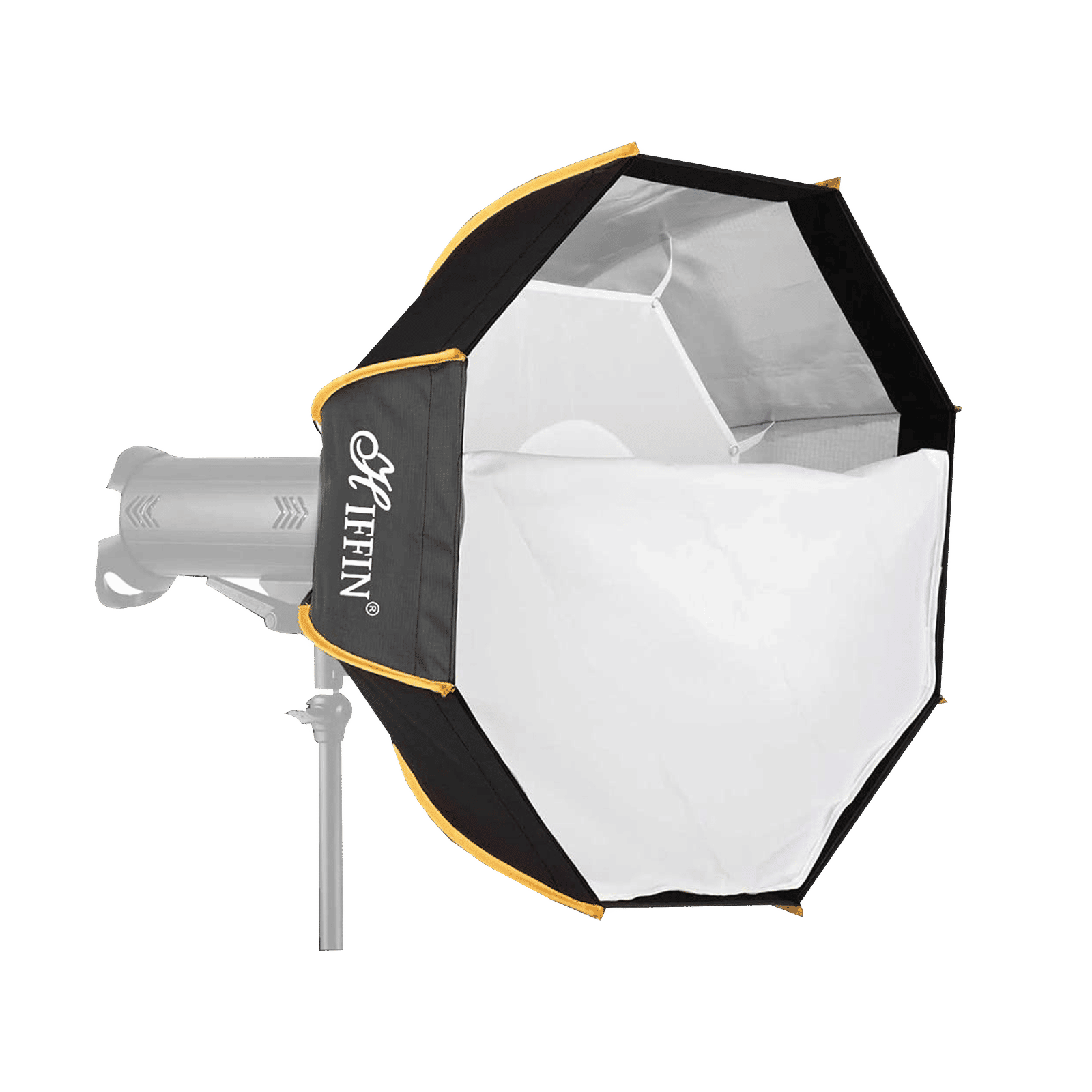 HIFFIN Softbox with Metal Bracket, Diffuser Sheets & Carry Case for Photography & Interviews (Foldable Umbrella Design)