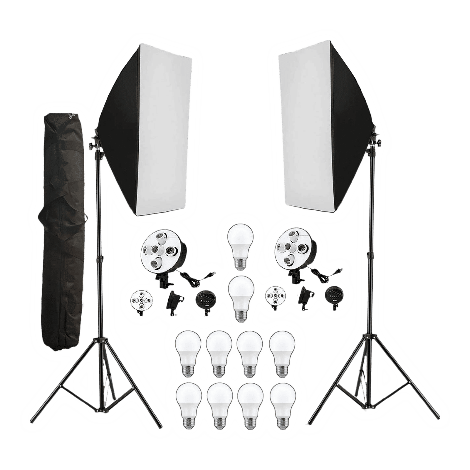 HIFFIN Softbox Kit with Bag for YouTube, Product Photography & Videography (5 Bulb Socket)