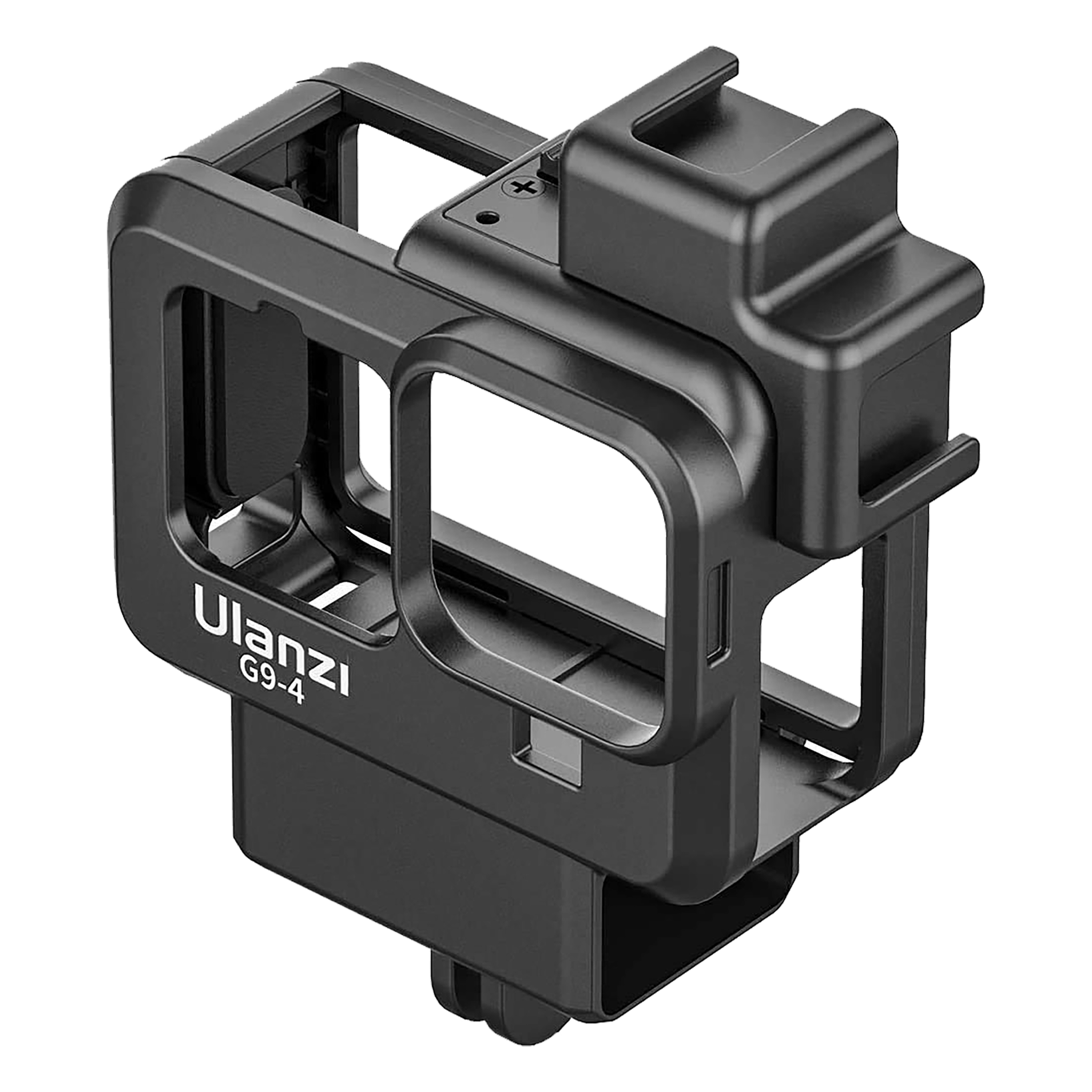 Hiffin Frame Shell For GoPro Hero 9/10/11 & Hero 9-4  (Cold Shoe Mount, Acc H9 & H1, Black)