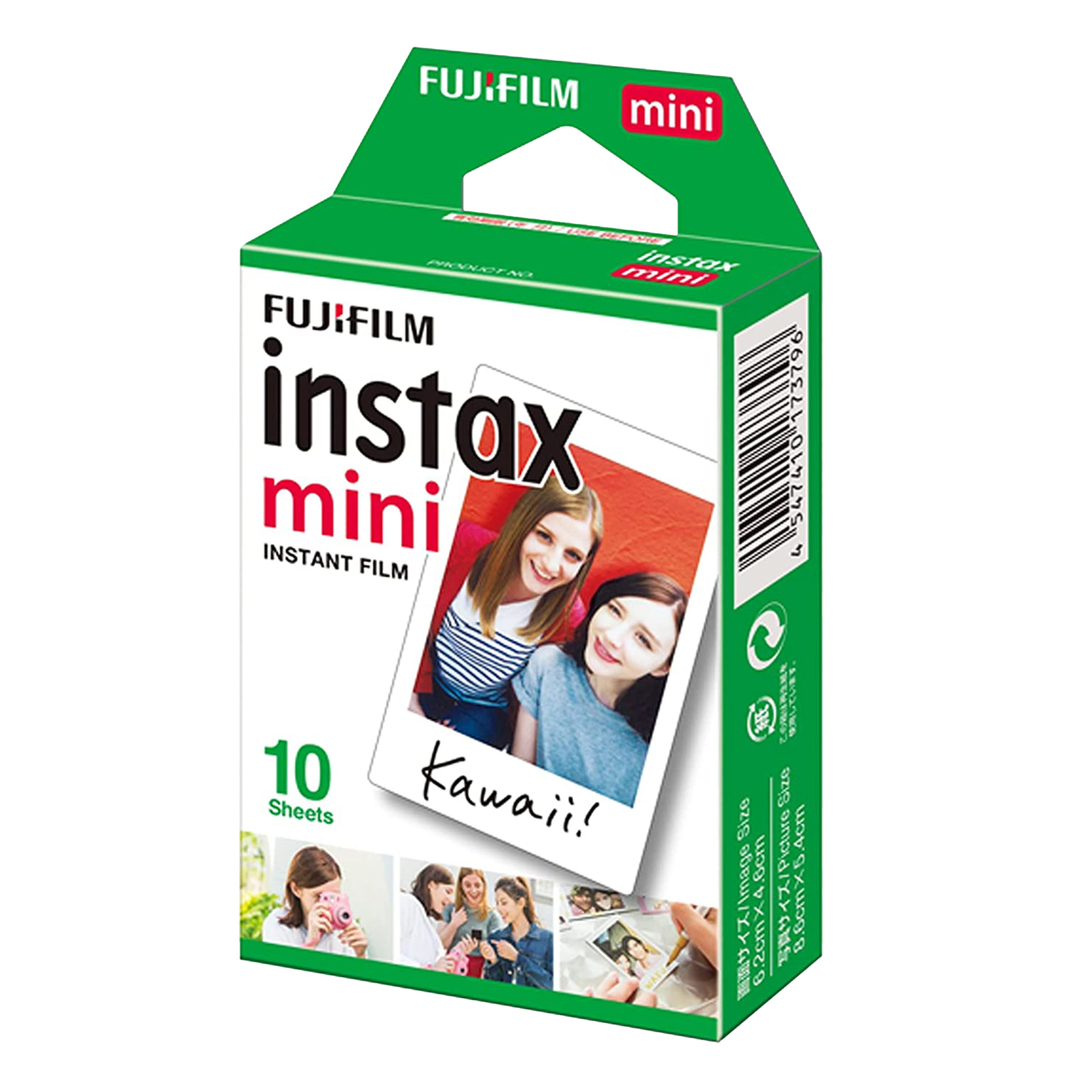 FUJIFILM Instax Mini Pack of 10 Film Sheets (Glossy Finish, 16386004, White)