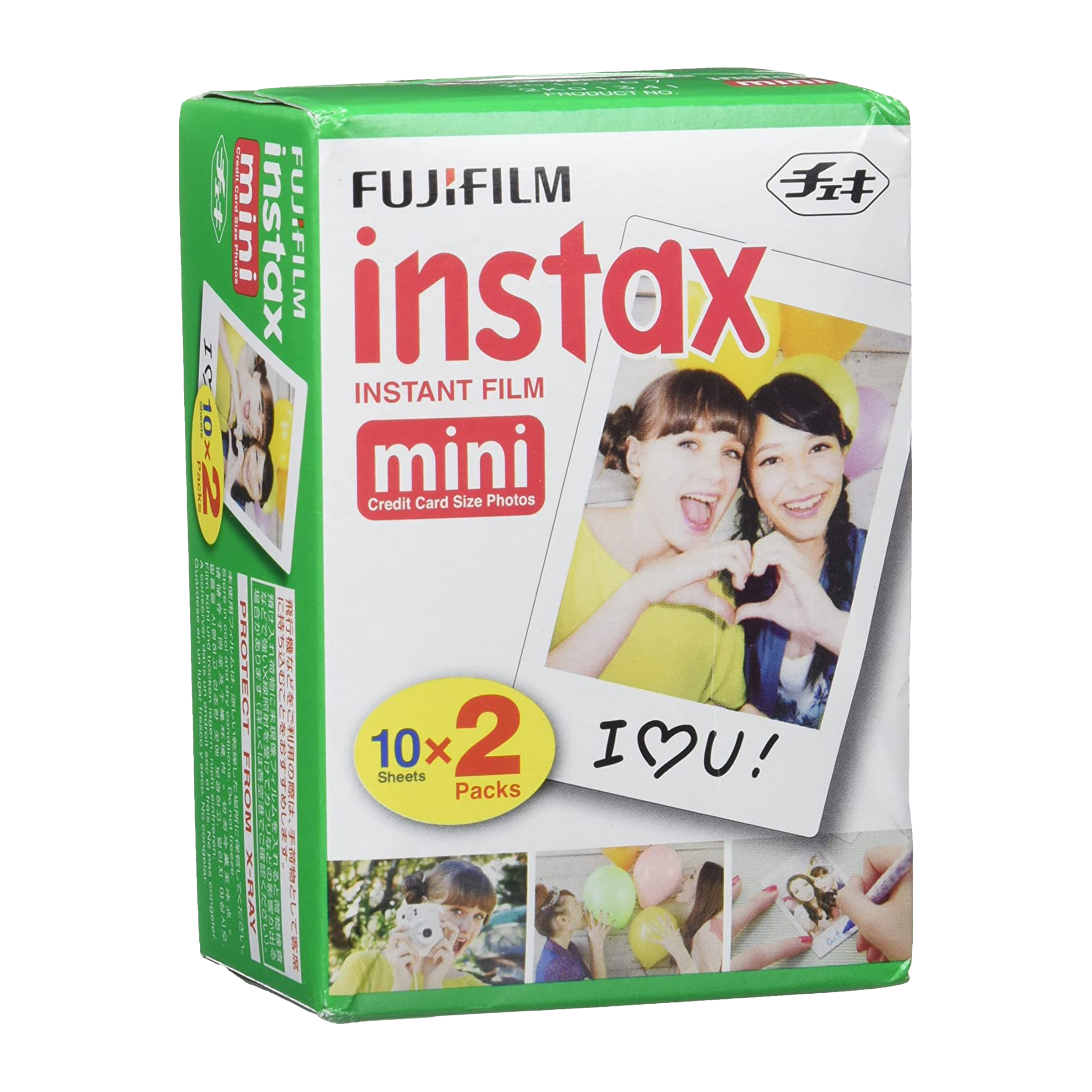 FUJIFILM Instax Mini 2 Pack of 10 Film Sheets (Glossy Finish, 16386016, White)