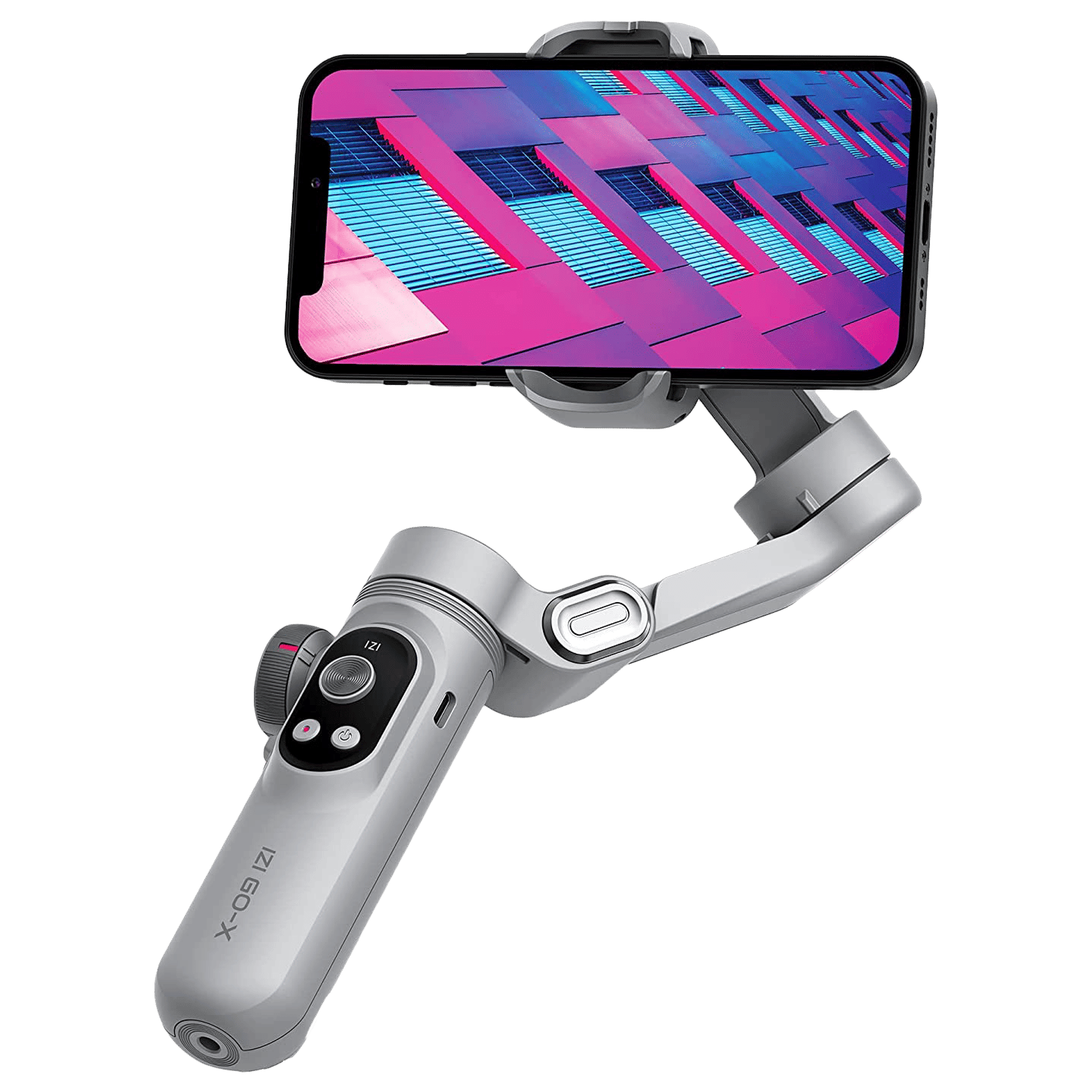 IZI GO-X 3-Axis Gimbal for Mobile (Smart Ai Modes, Grey)