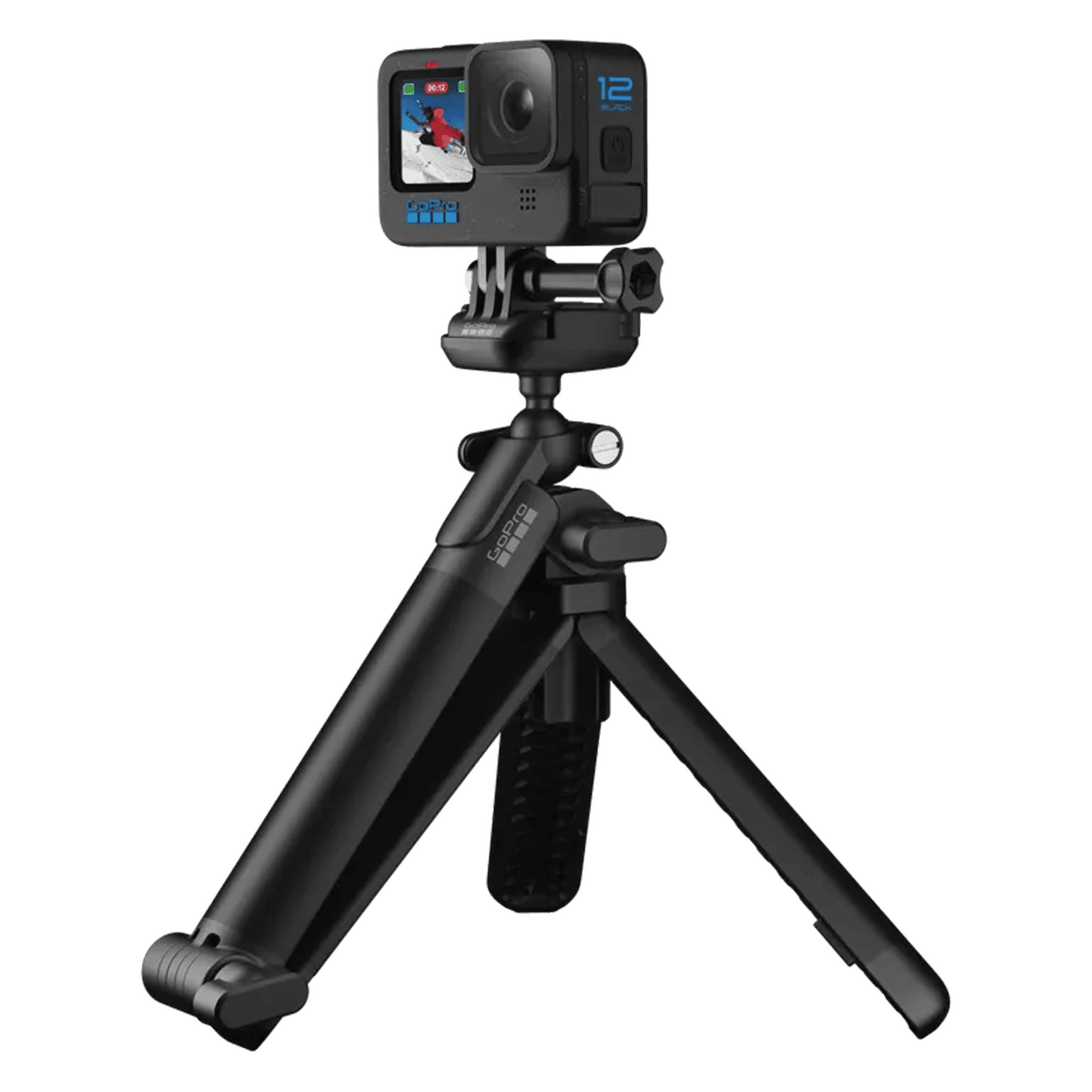 GoPro 3-Way 2.0 49.53cm Adjustable Tripod for Action Camera (360 Degree Rotatable, Black)