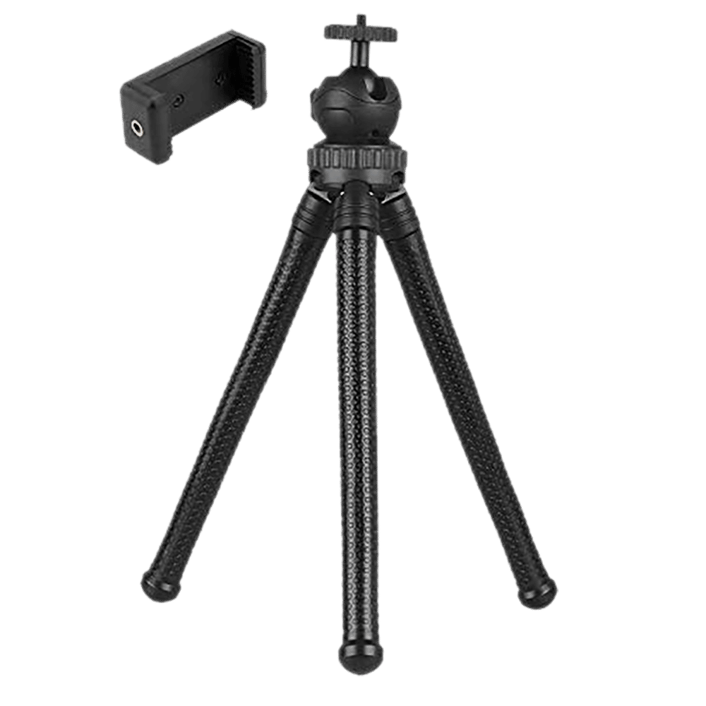 HIFFIN Gorillapod 30.48cm Adjustable Tripod for Mobile and Camera (360 Degree Rotating Ball Head, Black)