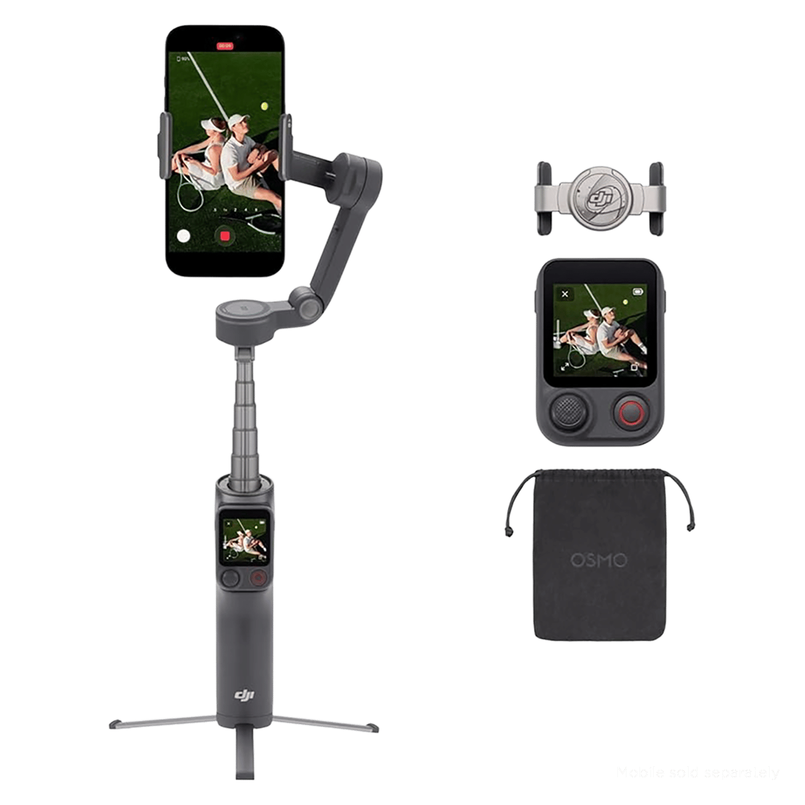 DJI 8P Standard 3-Axis Gimble for Mobile (Enhanced ActiveTrack 7.0, Black)