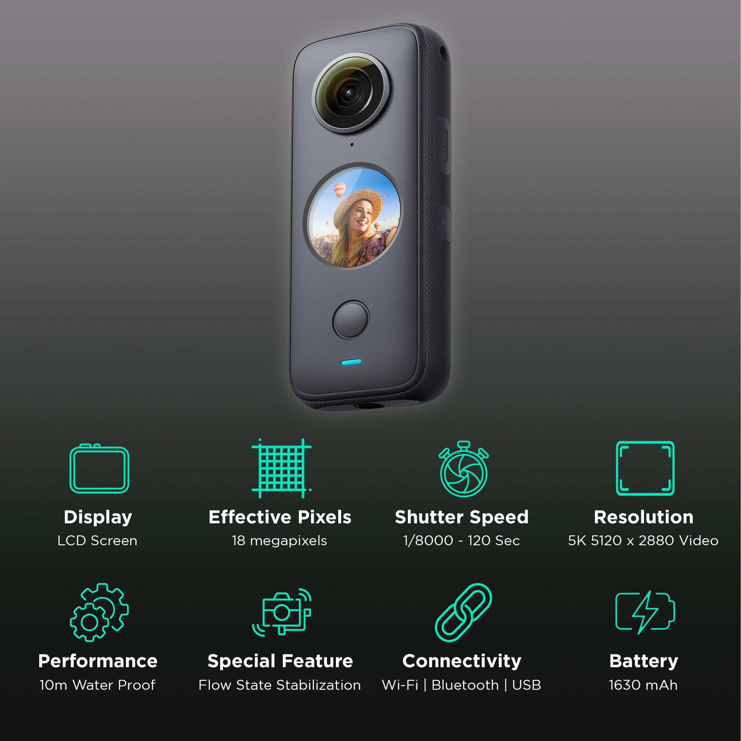 Buy Insta360 One X2 and 18MP 30 FPS Waterproof Action Camera