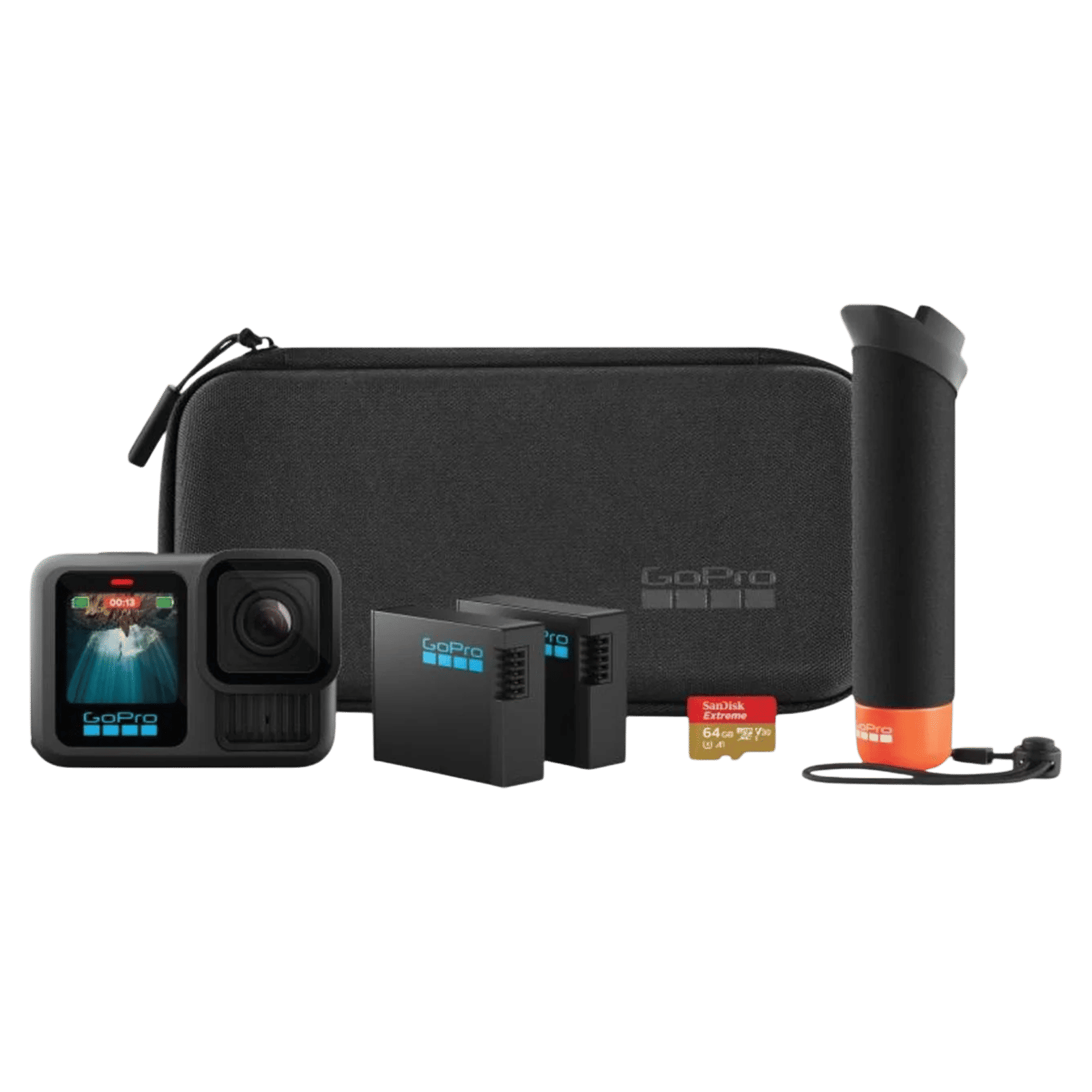 GoPro HERO13 Bundle 5.3K and 27MP 240 FPS Waterproof Sports Action Camera with Vehicle Light Trails (Black)