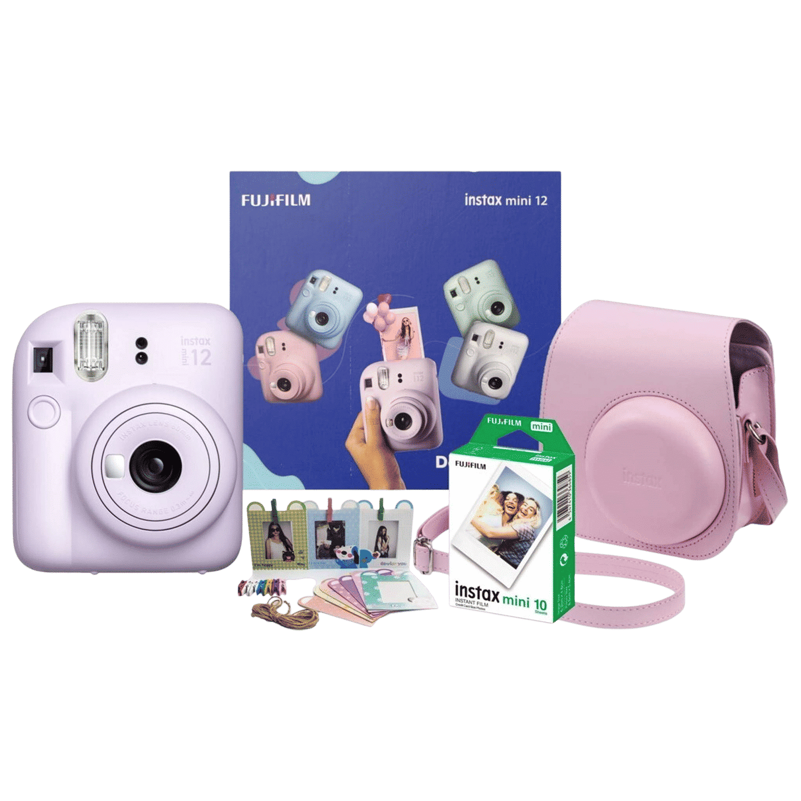 FUJIFILM Instax Mini 12 Delight Box Instant Camera with 10 Shots (Lilac Purple)