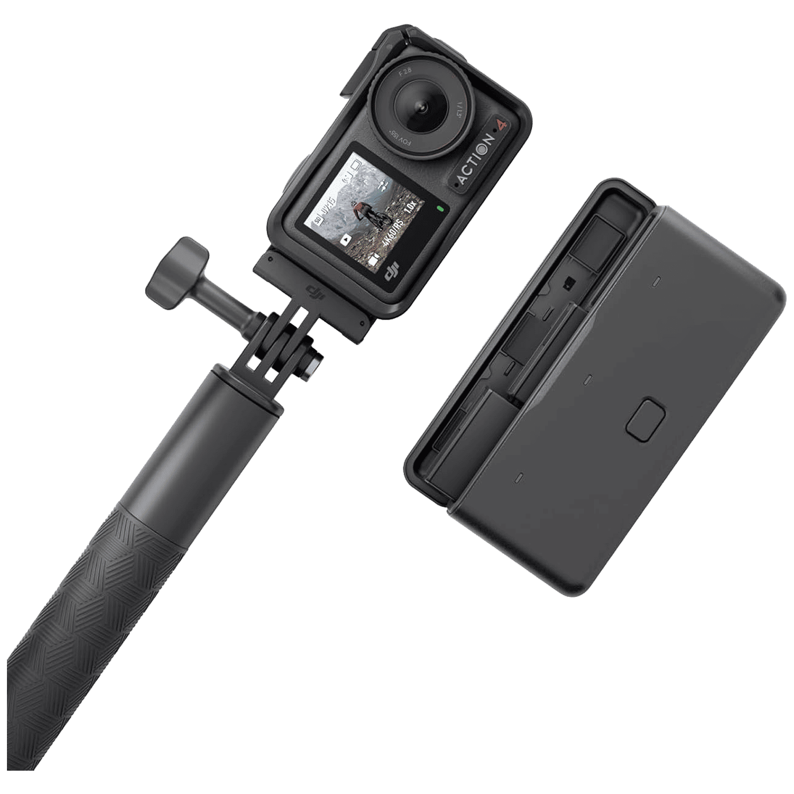 DJI Osmo Action 4 Adventure Combo 4K and 10MP 120 FPS Waterproof Sports Action Camera with CMOS Sensor (Black)