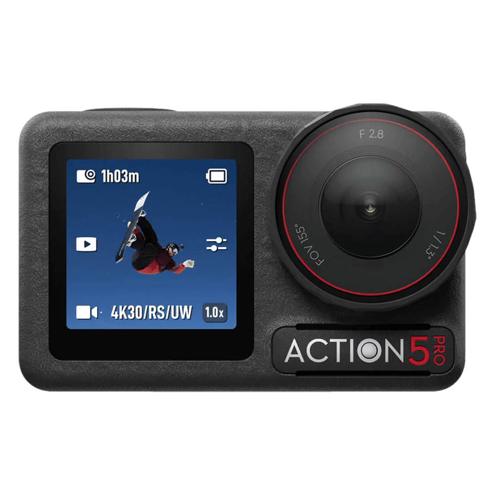 DJI Osmo Action 5 Pro Adventure Combo 4K and 40MP 120 FPS Sports Action Camera with CMOS Sensor (Black)