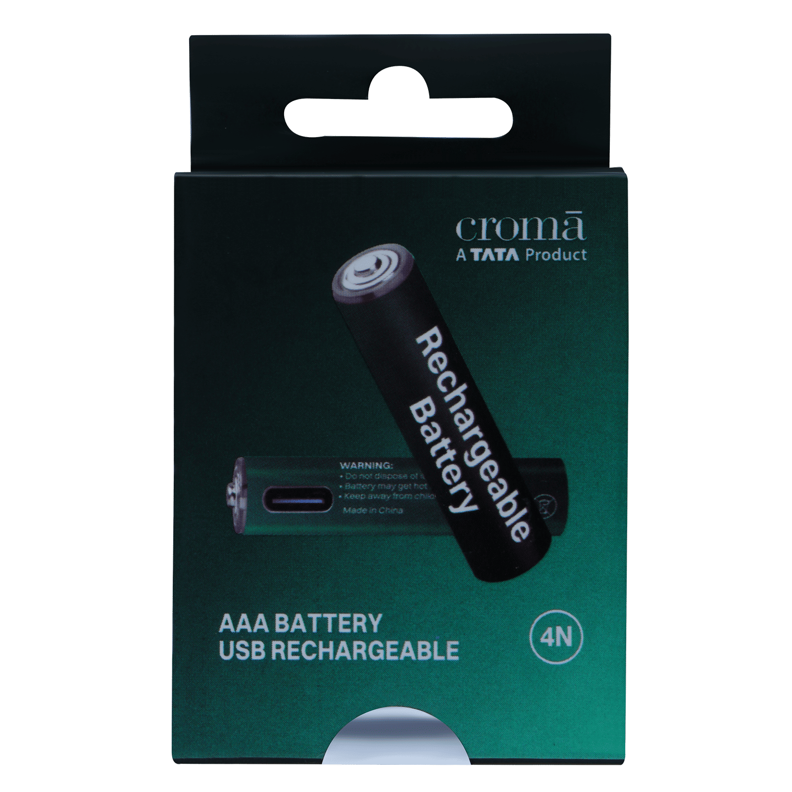 Croma 1500 mAh Alkaline AAA Rechargeable Battery (Pack of 4)