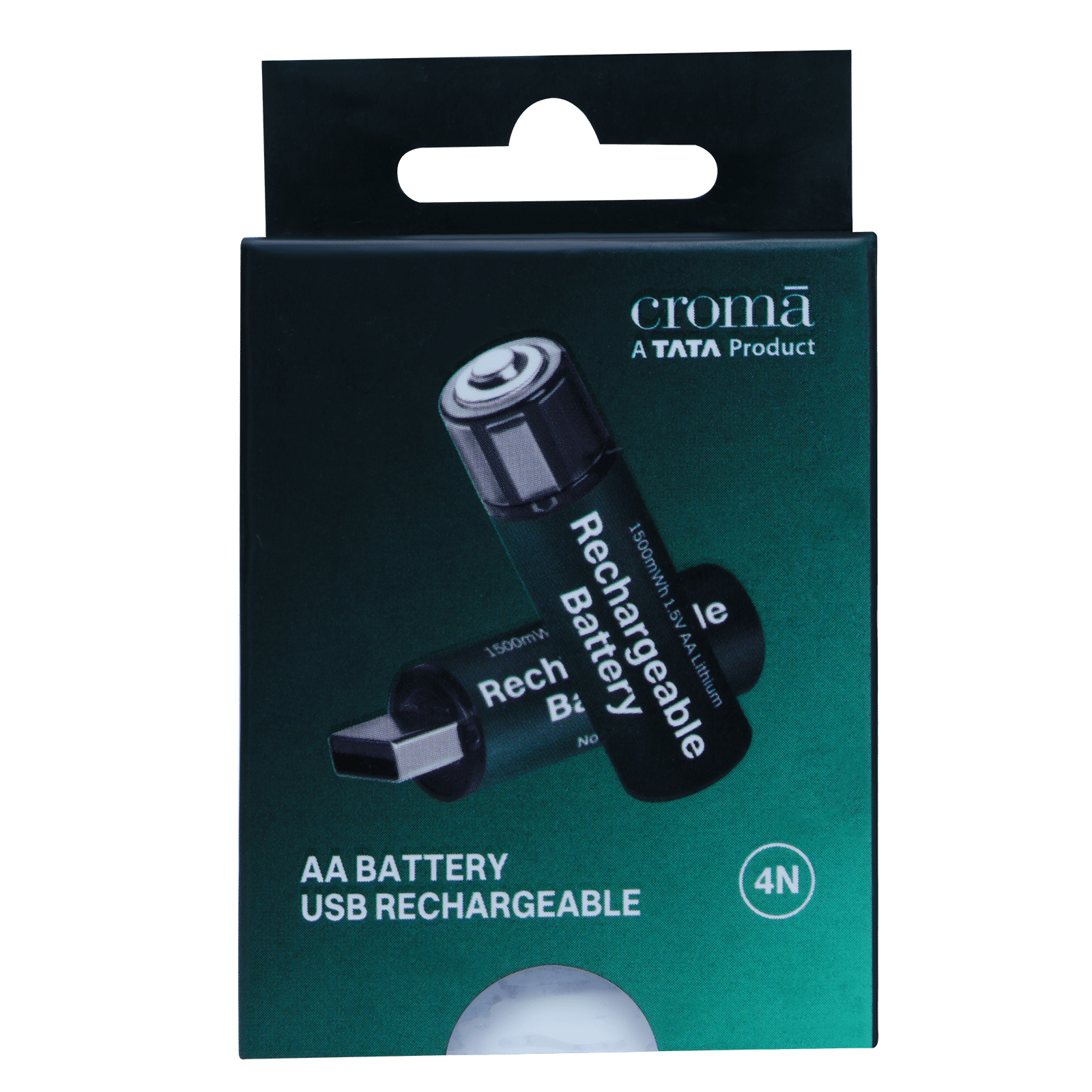 Croma 1500 mAh Alkaline AA Rechargeable Battery (Pack of 4)