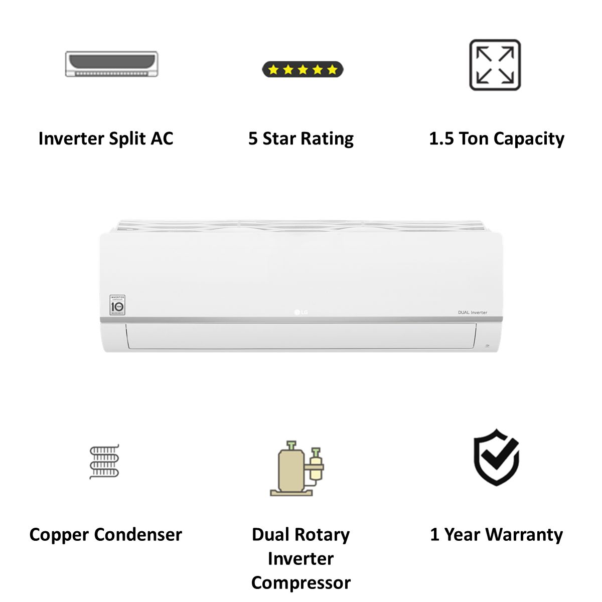 Buy LG in Convertible Ton Star Dual Inverter Split Smart
