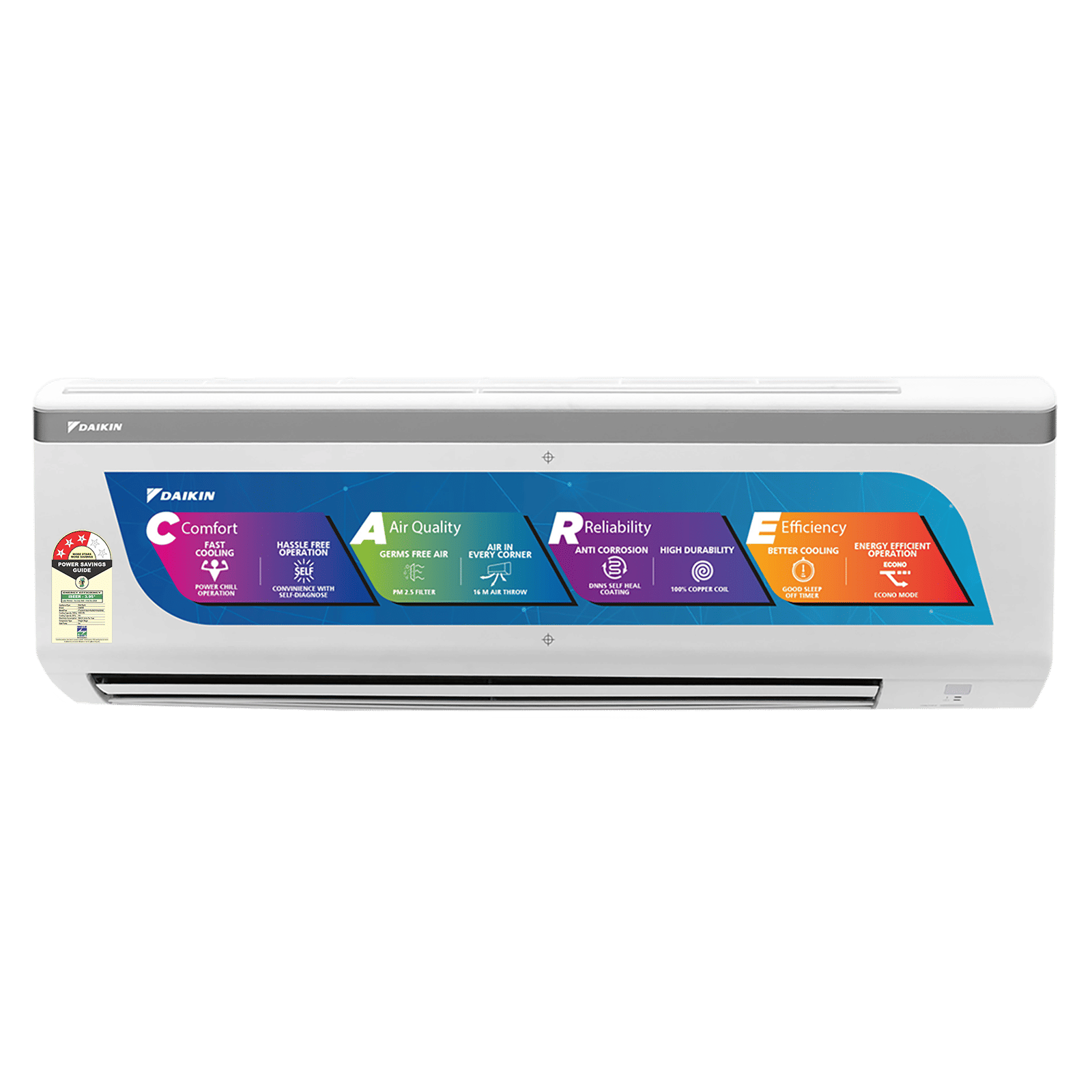 DAIKIN Standard Series 1.5 Ton 3 Star Split AC (Copper Condenser, PM 2.5 Filter, FTL50UV)