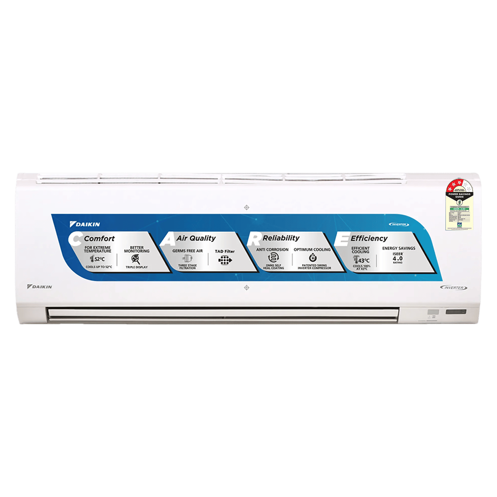 DAIKIN Premium Series 1.5 Ton 3 Star Inverter Split Smart AC with Dew Clean Technology (Copper Condenser, ATKL50UV16V/U/V3)
