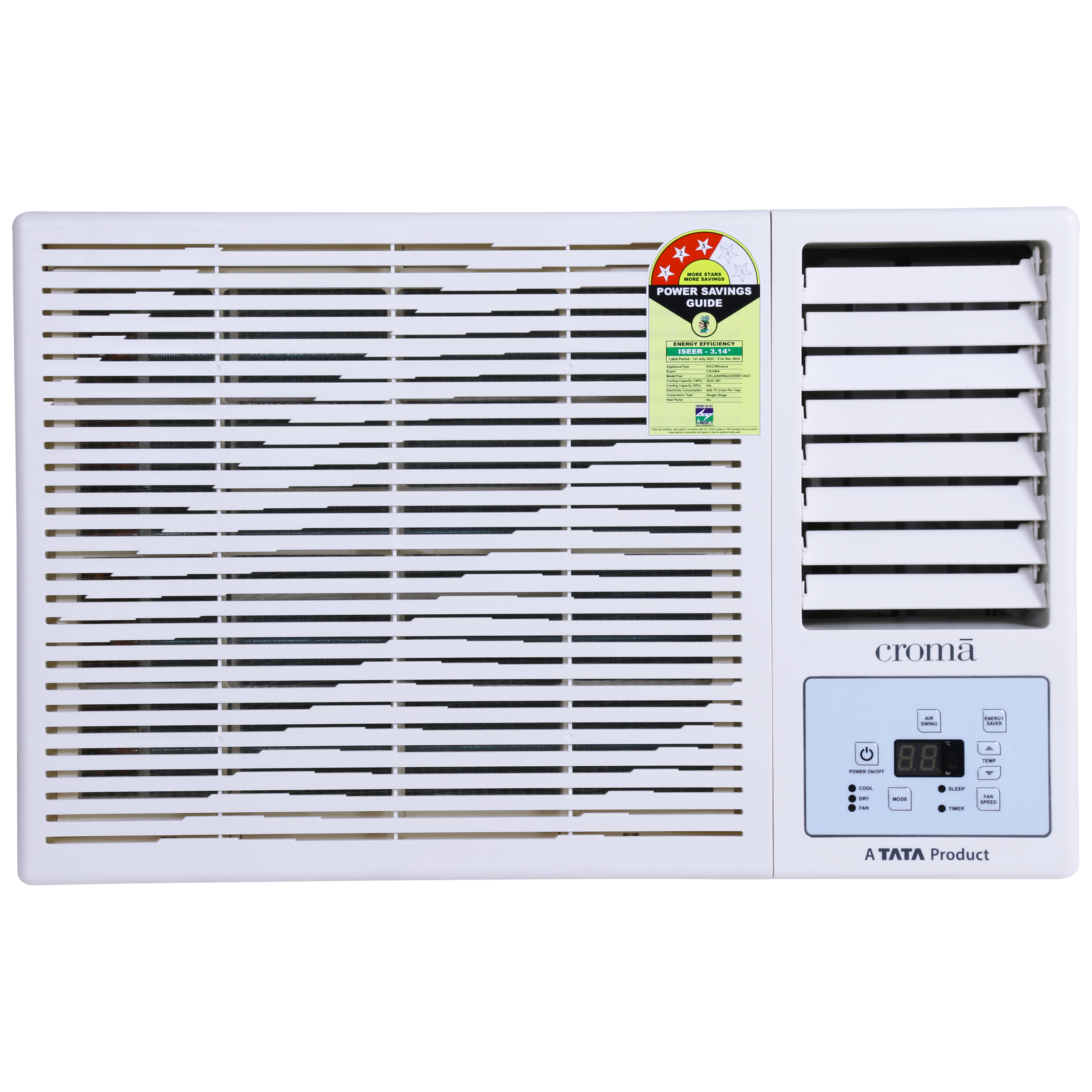 Croma 0.75 Ton 3 Star Window AC (Copper Condenser, Dust Filter)