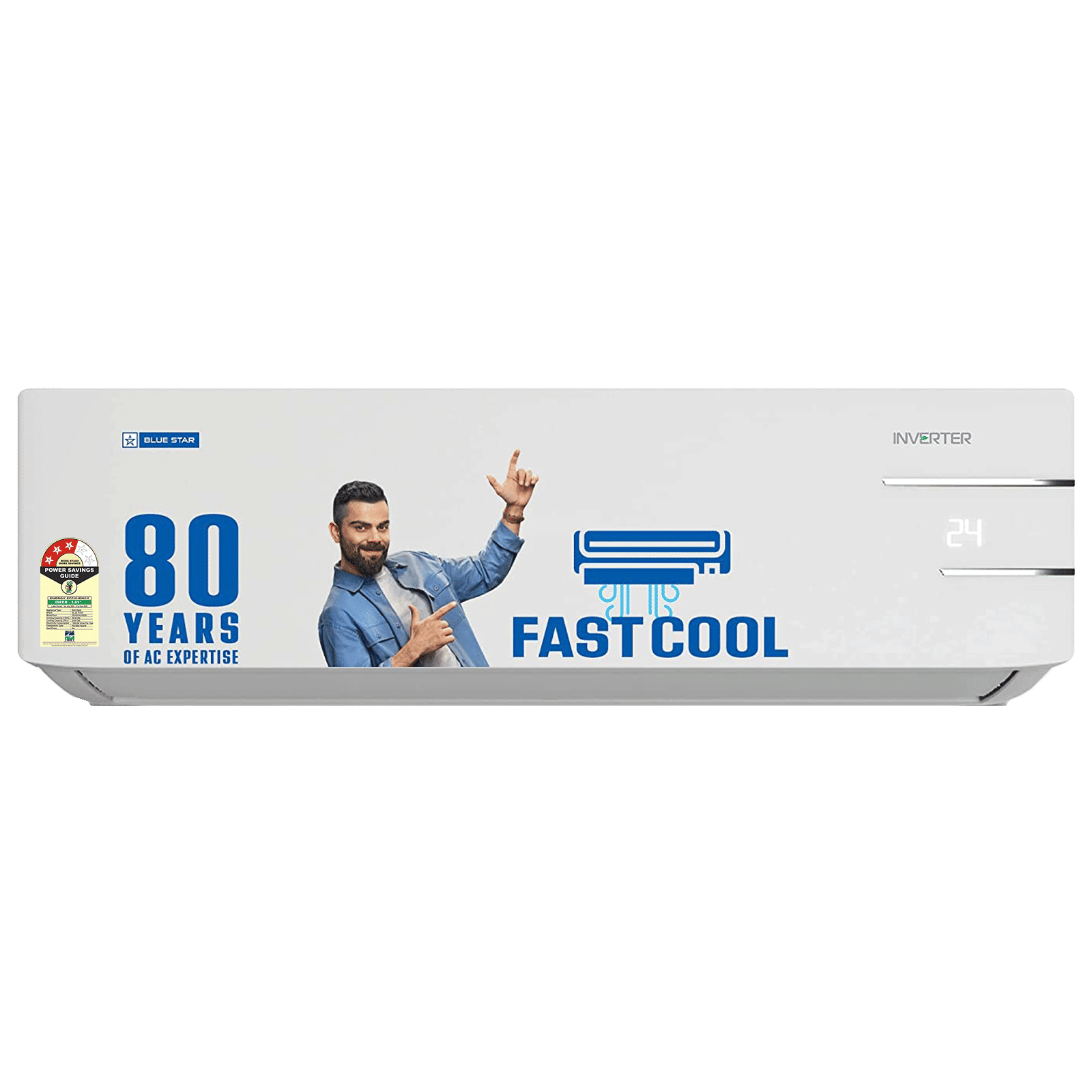 Blue Star Y Series 5 in 1 Convertible 1.5 Ton 3 Star Inverter Split AC with Self Diagnosis (Copper Condenser, ID318YKU)