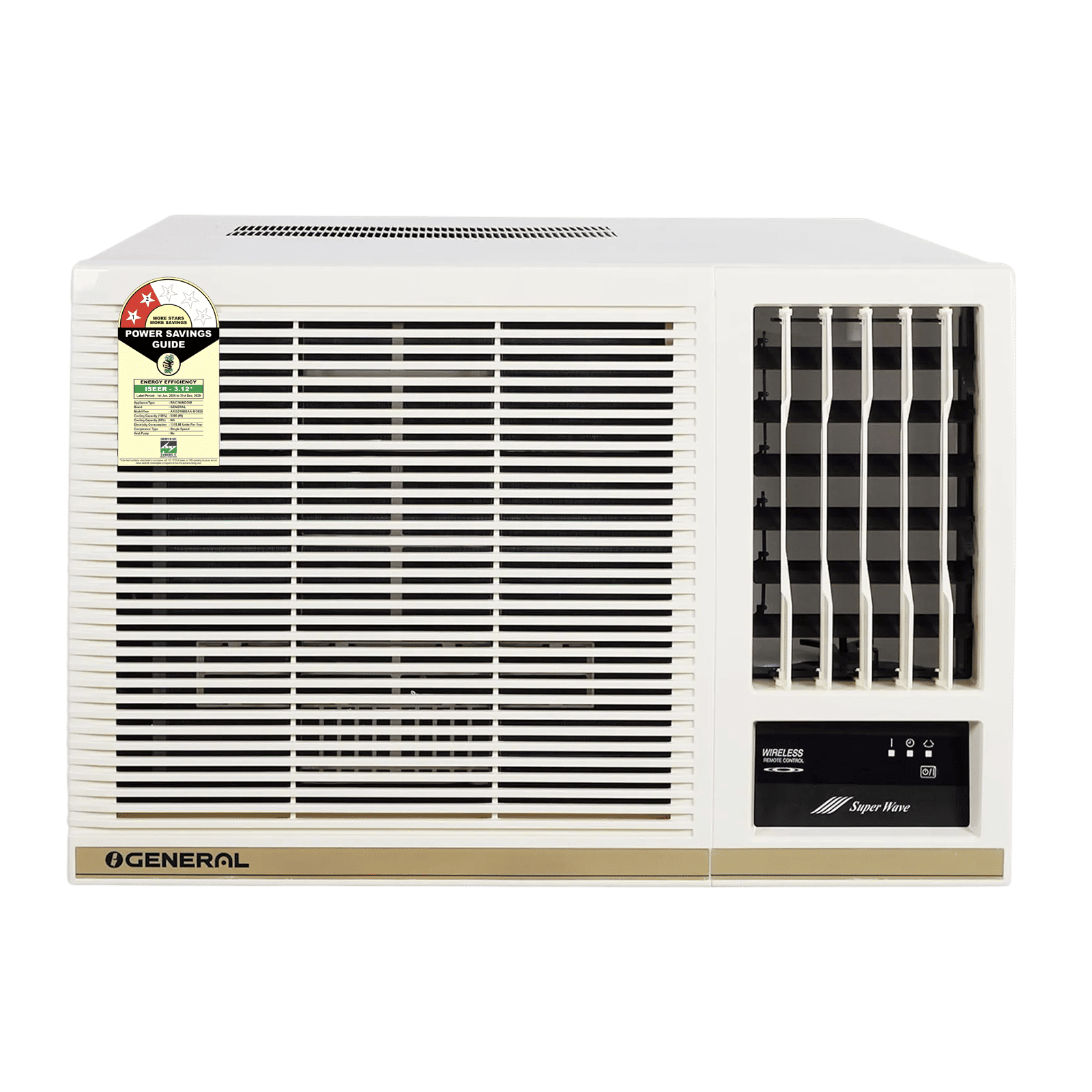 O GENERAL 1.5 Ton 2 Star Non inverter Window AC (Copper Condenser, Cathin Filter, AXGB18BBAA-B)