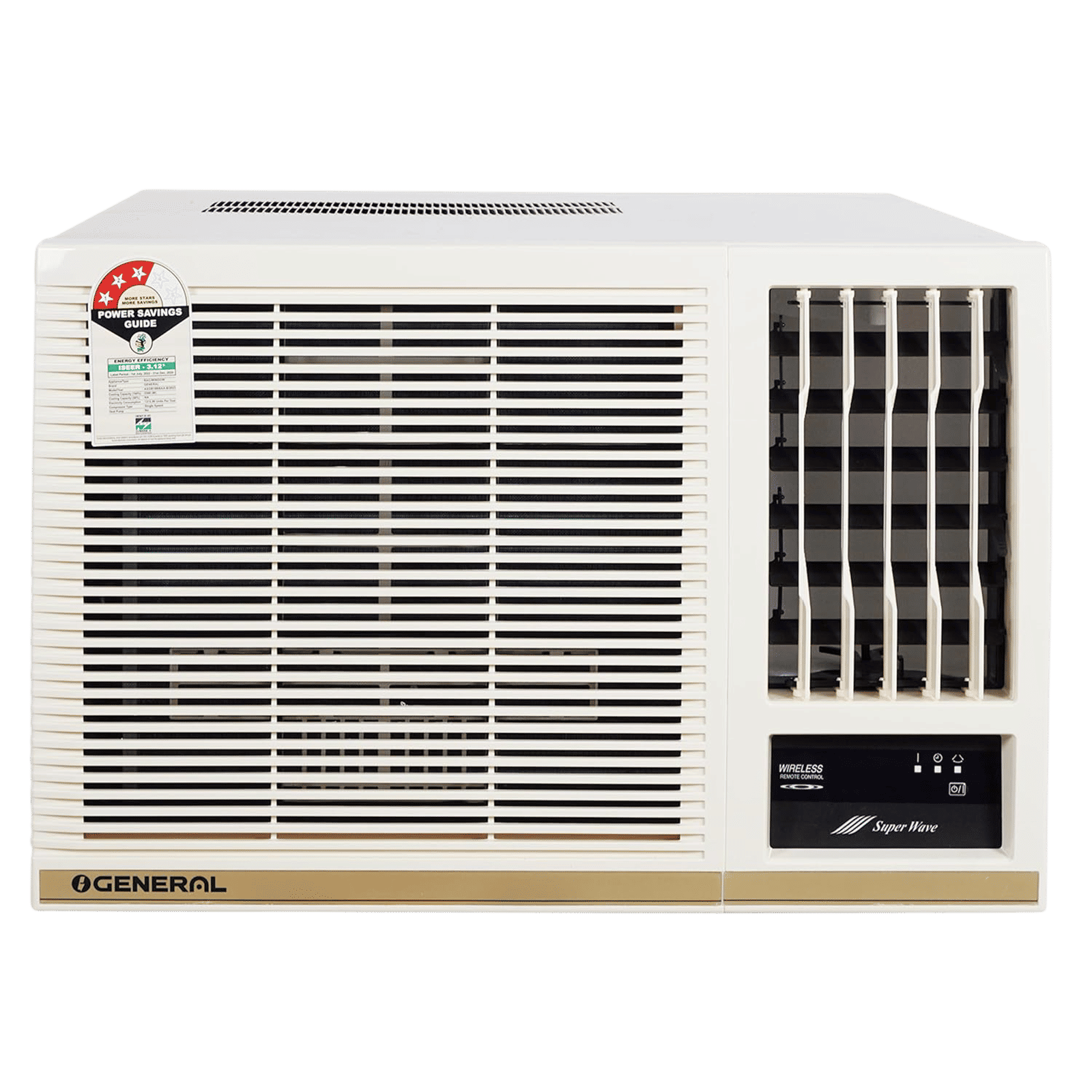 O GENERAL 1.5 Ton 3 Star Non inverter Window AC (Copper Condenser, Cathin Filter, AXGB18BBAA-B)