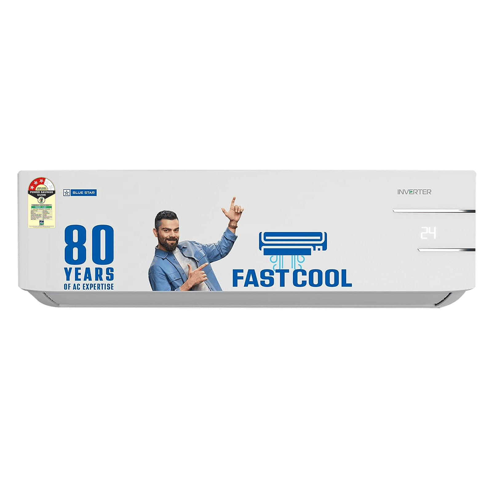 Blue Star Y Series 5 in 1 Convertible 1.2 Ton 3 Star Inverter Split AC with Turbo Cool (Copper Condenser, IC315YNU)