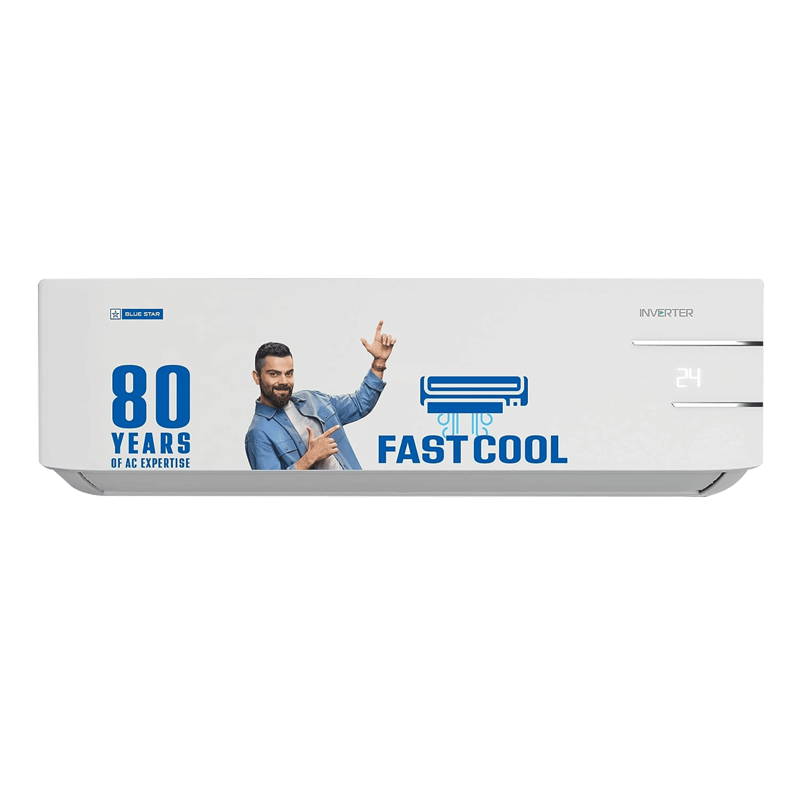 Blue Star Y Series 5 in 1 Convertible 1.2 Ton 3 Star Inverter Split AC with Turbo Cool (Copper Condenser, IC315YNU)