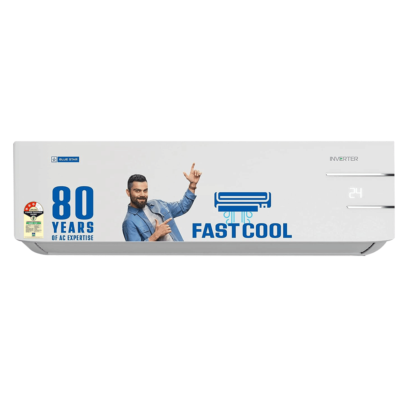 Blue Star YNU 5 in 1 Convertible 2 Ton 3 Star Inverter Split AC with Turbo Cool ( Copper Condenser, IC324YNU)