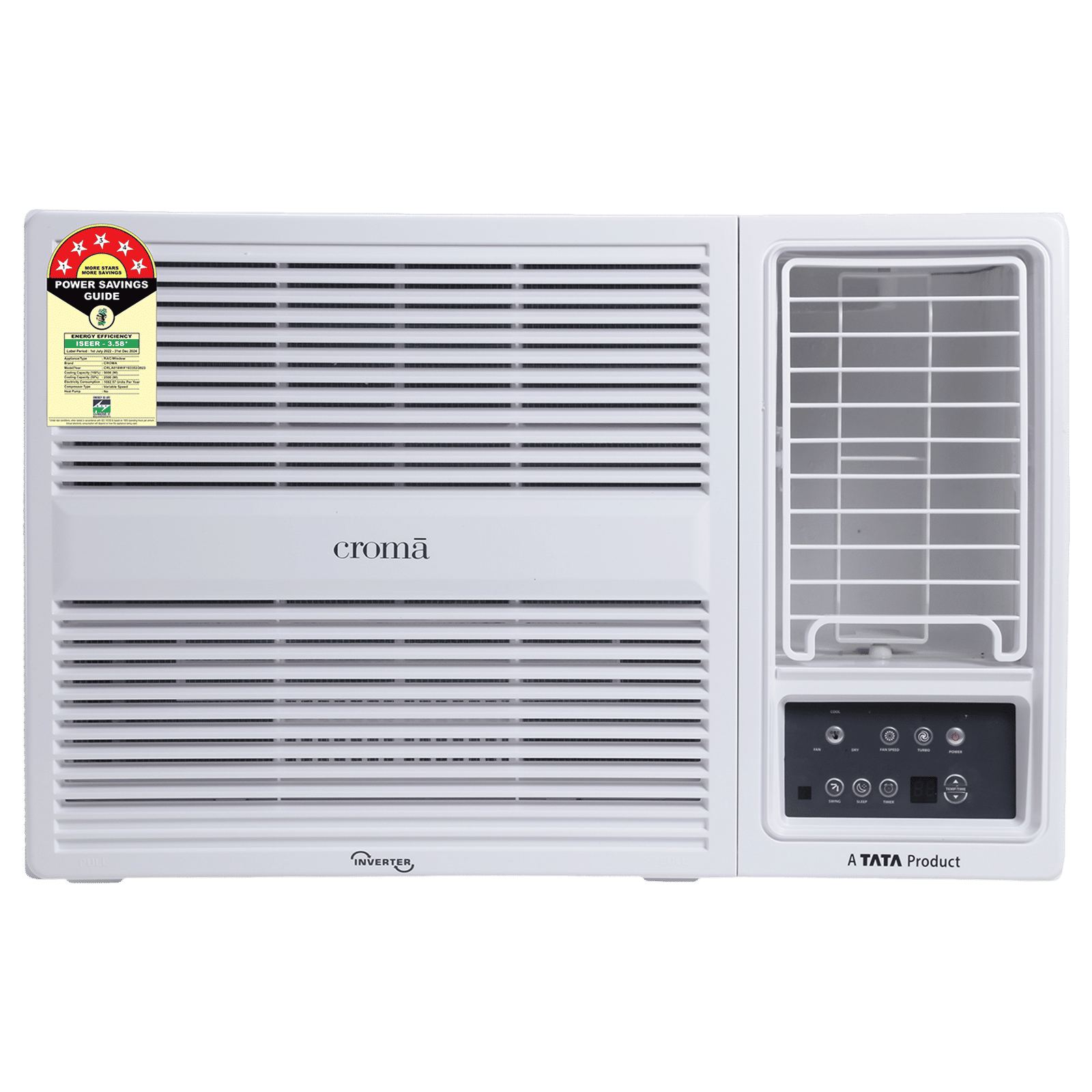 Croma 1.5 Ton 5 Star Inverter Window AC (Copper Condenser, Dust Filter, CRLA018WIF193353)