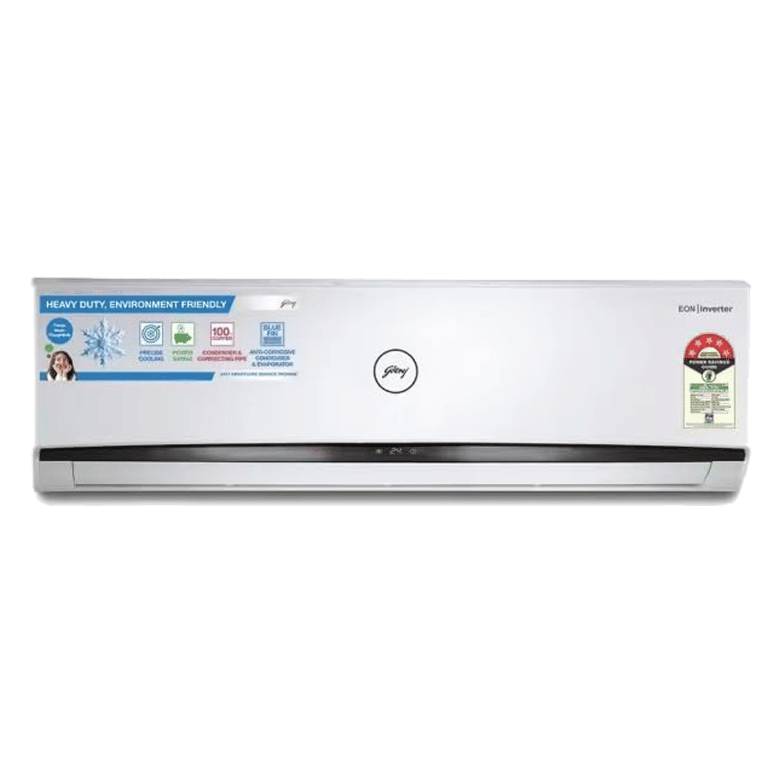 Godrej L Series 5 in 1 Convertible 2 Ton 5 Star Inverter Split AC with Hydrophilic Blue Fins (Copper Condenser, GODJ 2T SIC 24LTC5-WWR)