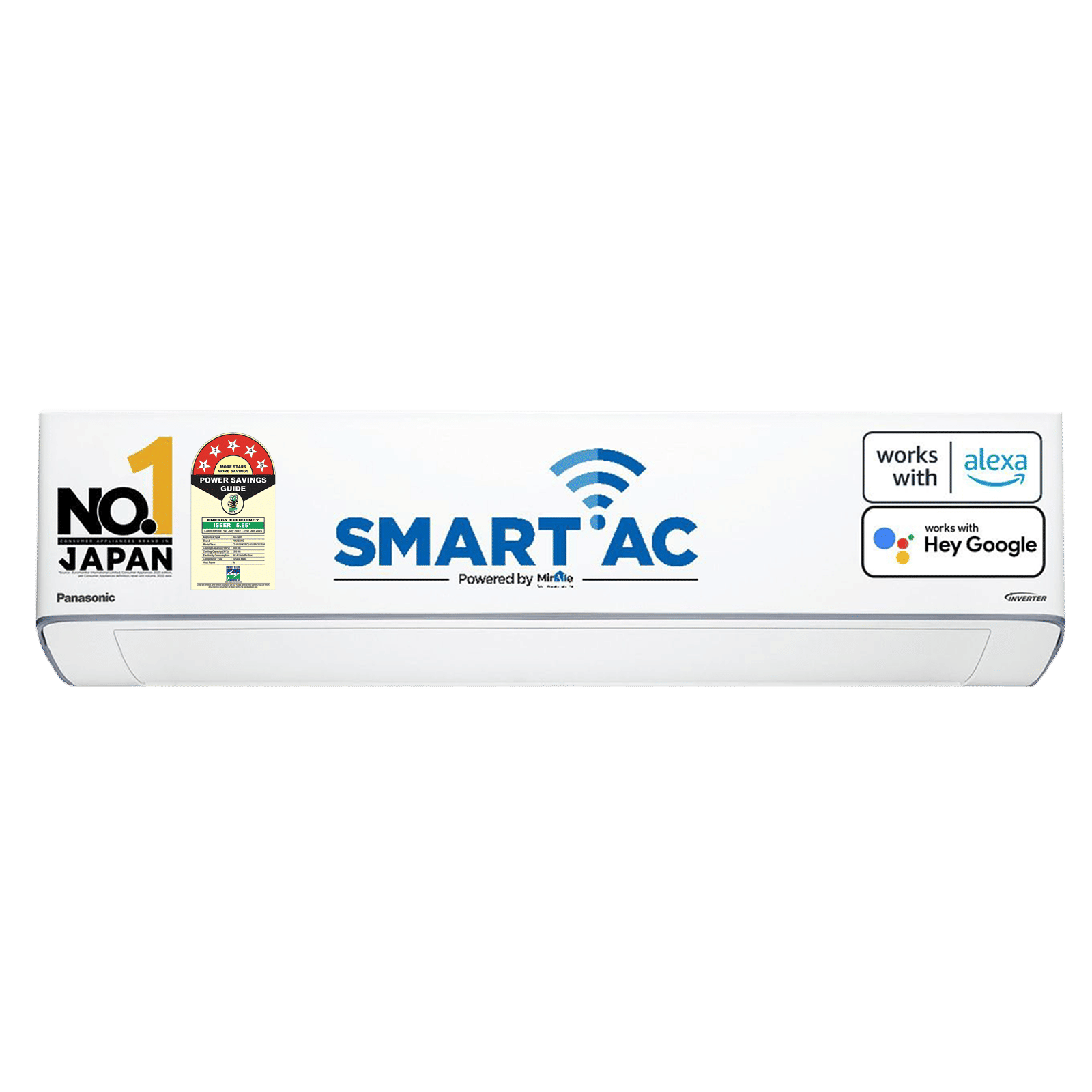 Panasonic VU 7 in 1 Convertible 1.5 Ton 5 Star Inverter Split Smart AC with Voice Assistant (Copper Condenser, CS/CU-VU18AKYF)