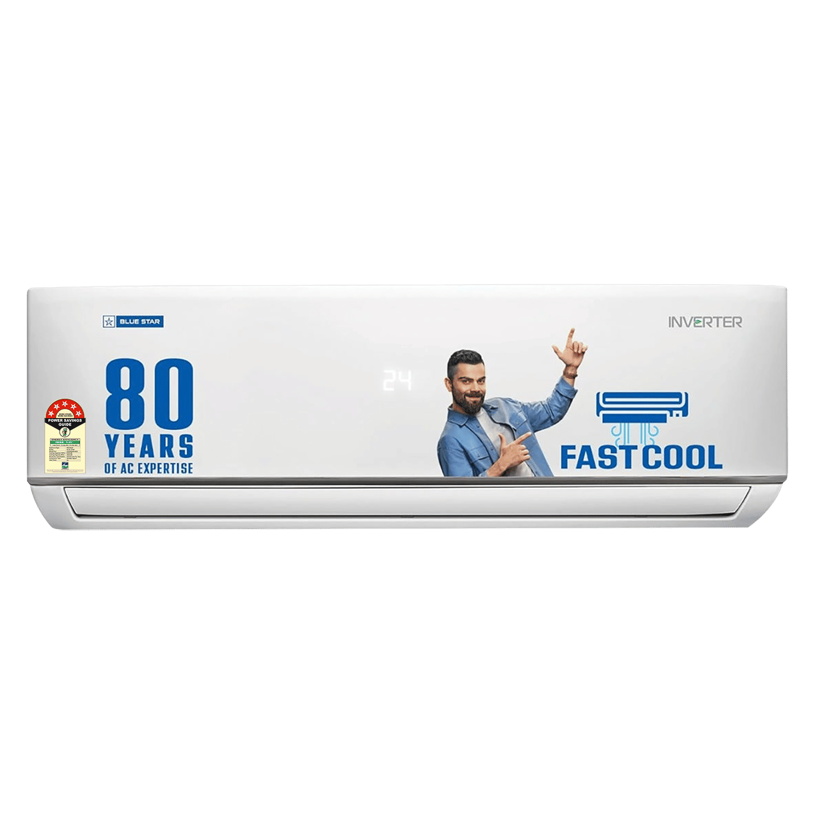 Blue Star D Series 5 in 1 Convertible 2 Ton 5 Star Inverter Split AC with DigiQ Penta Sensor (Copper Condenser, IC524DNUR)