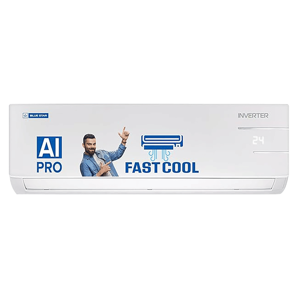 Blue Star Y 5 in 1 Convertible 1 Ton 5 Star Inverter Split AC with Turbo Cool (2023 Model, Copper Condenser, IC512YNUR)