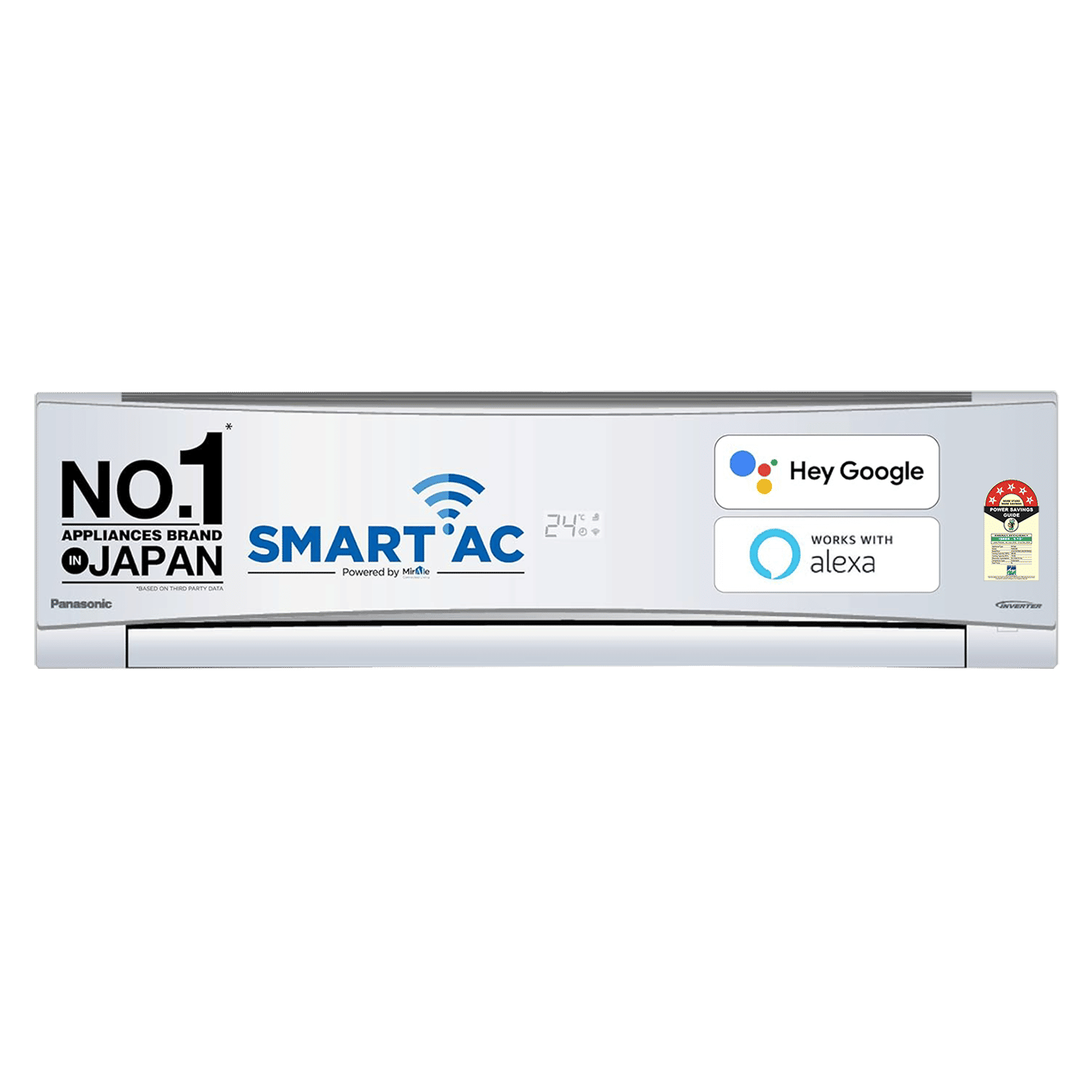 Panasonic NU 7 in 1 Convertible 1 Ton 5 Star Inverter Split Smart AC with Anti Dust Filter (Copper Condenser, CS/CU-NU12YKY5W)