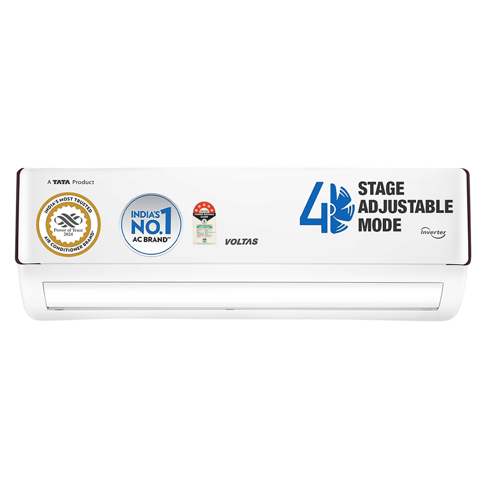 VOLTAS 185V Vectra Eden 1.5 Ton 5 Star Inverter Split AC (Copper Condenser, Dust Filter, 4503604)