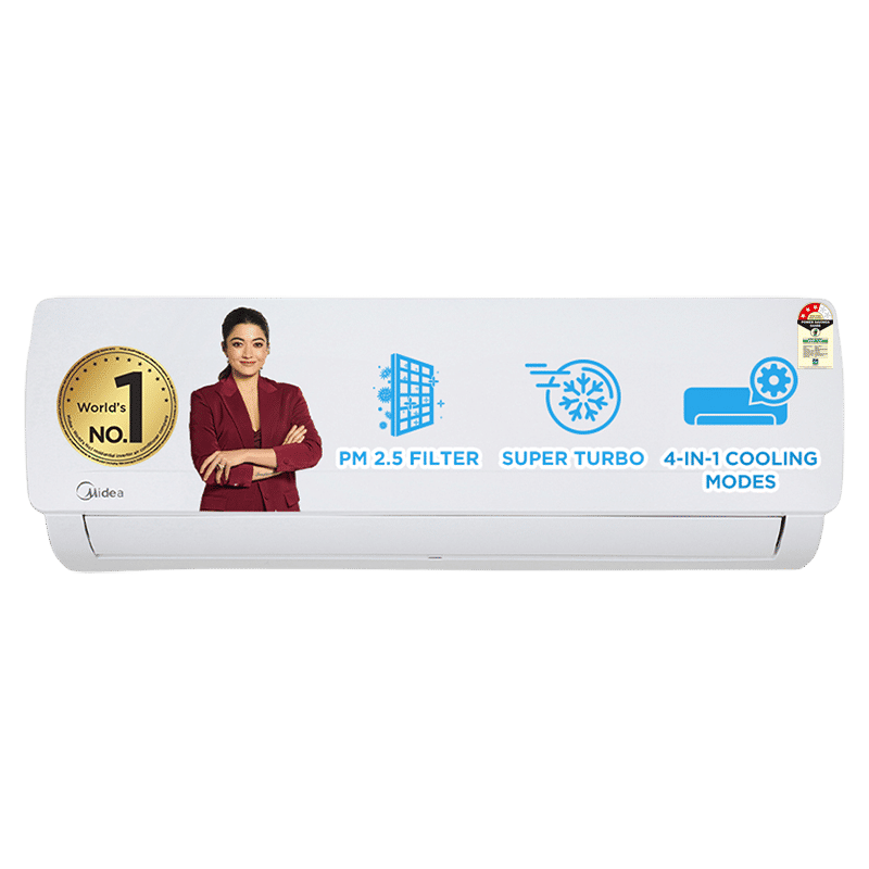 Midea Santis Pro Deluxe 4 in 1 Convertible 2 Ton 3 Star Inverter Split AC with Auto Cleanser (Copper Condenser, MAI24SD3R32F0)
