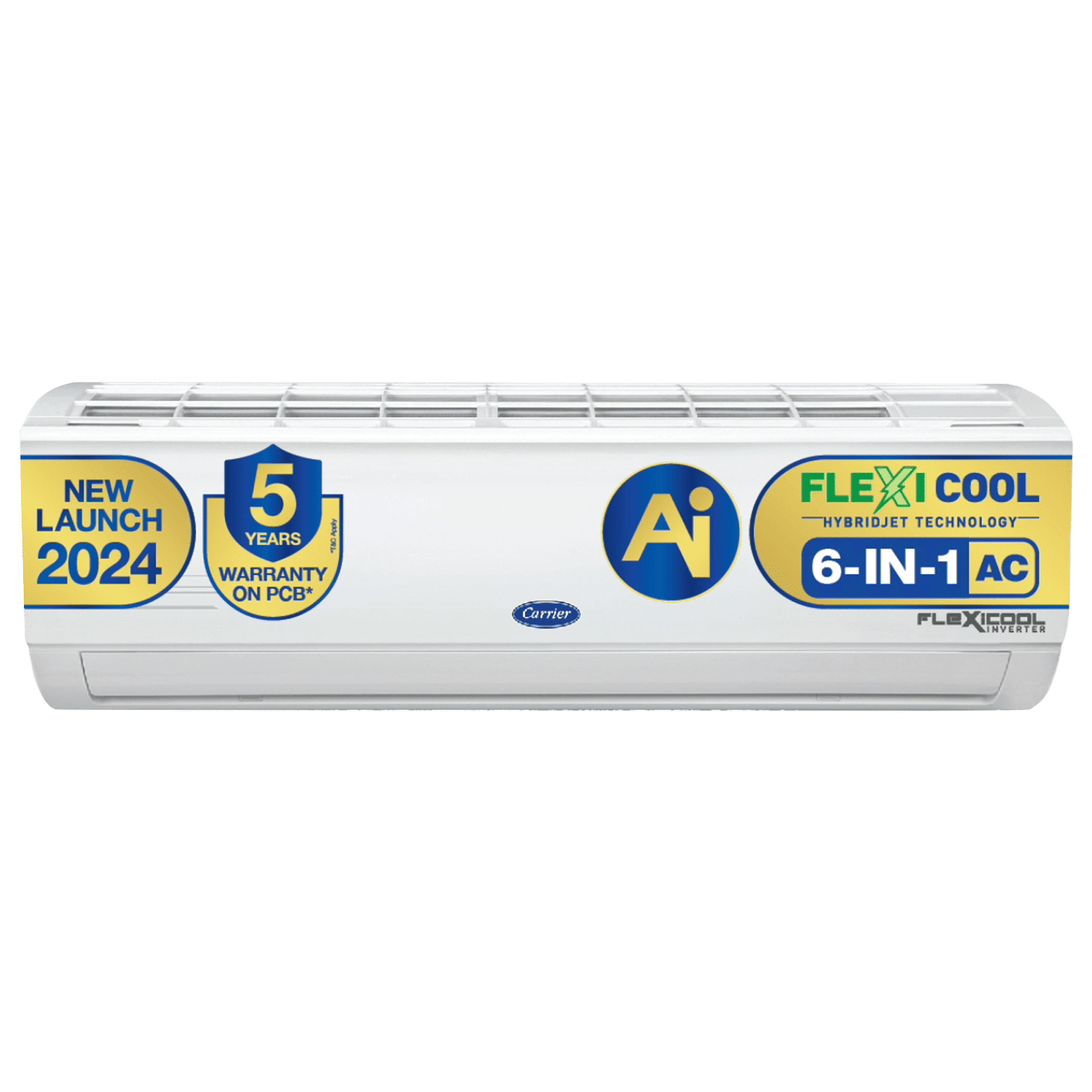 Carrier Ester Pro Exi 6 in 1 Convertible 1.5 Ton 5 Star Inverter Split AC with Auto Cleanser (Copper Condenser, CAI18ES5R34F1)