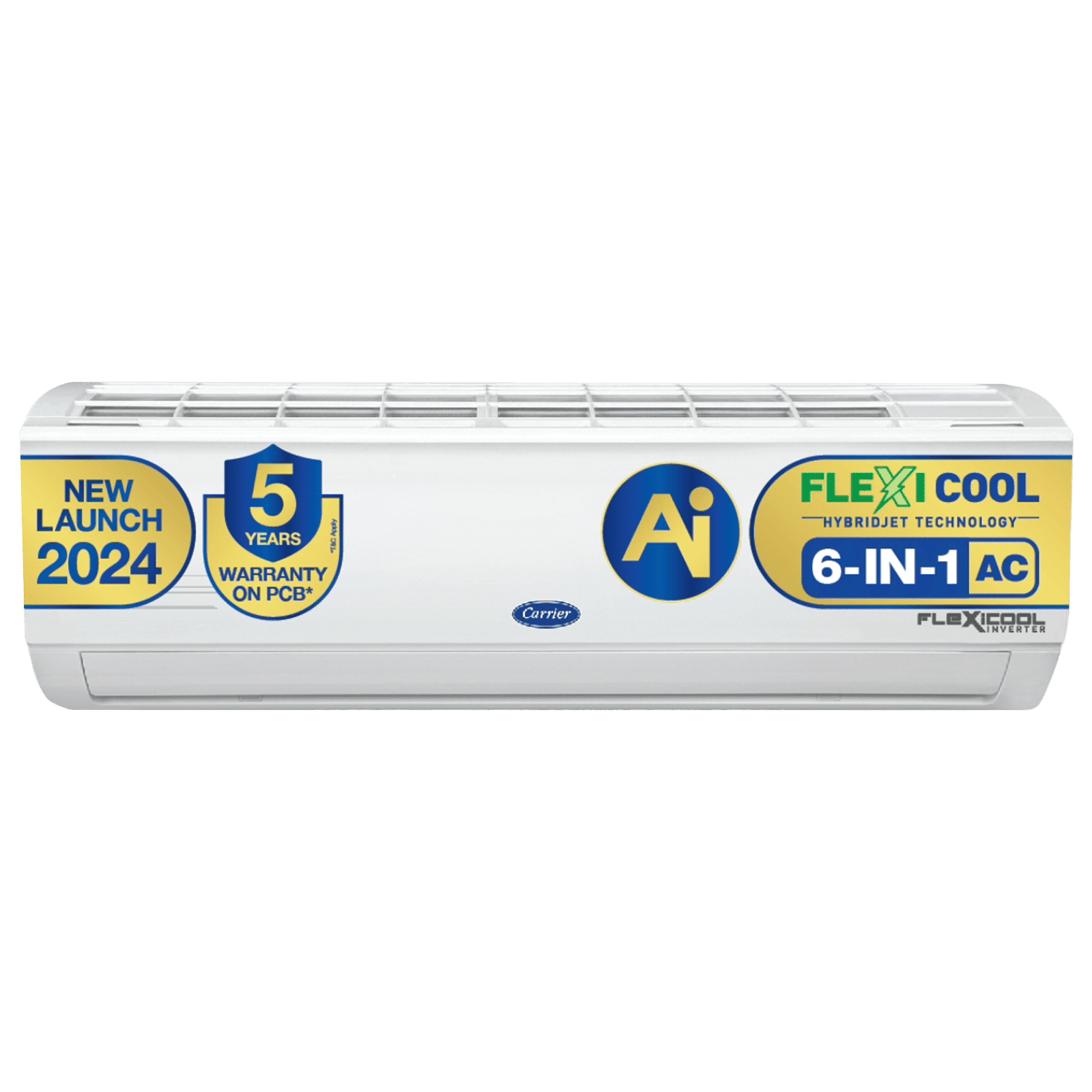 Carrier Ester Neo Exi 6 in 1 Convertible 2 Ton 5 Star Inverter Split AC with Auto Cleanser (Copper Condenser, CAI24ES5R34F0)