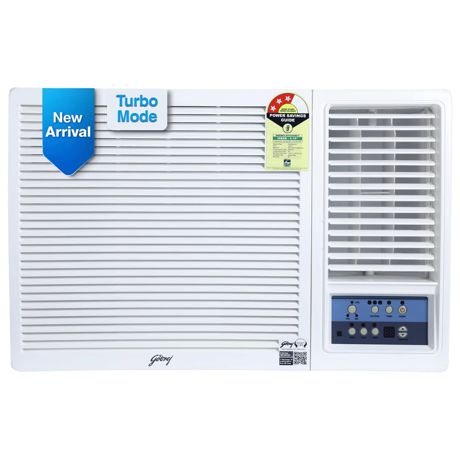 Godrej 1.5 Ton 3 Star Fixed Speed Window AC (Copper Condenser, Anti Dust Filter, WFC 18UTC3-WWA)